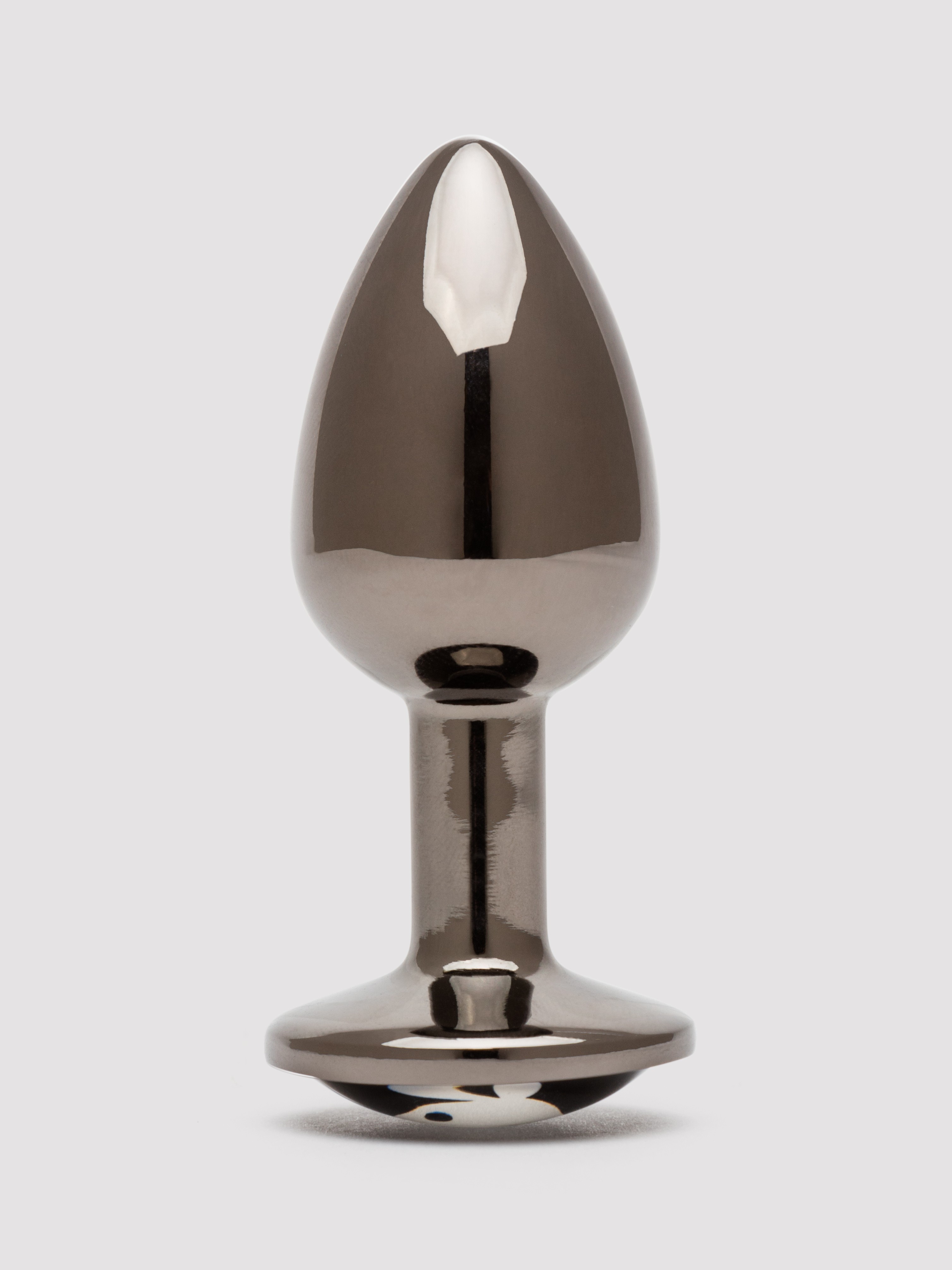 Playboy Tux Small 2.5 Inch Metal Butt Plug, Silver, hi-res