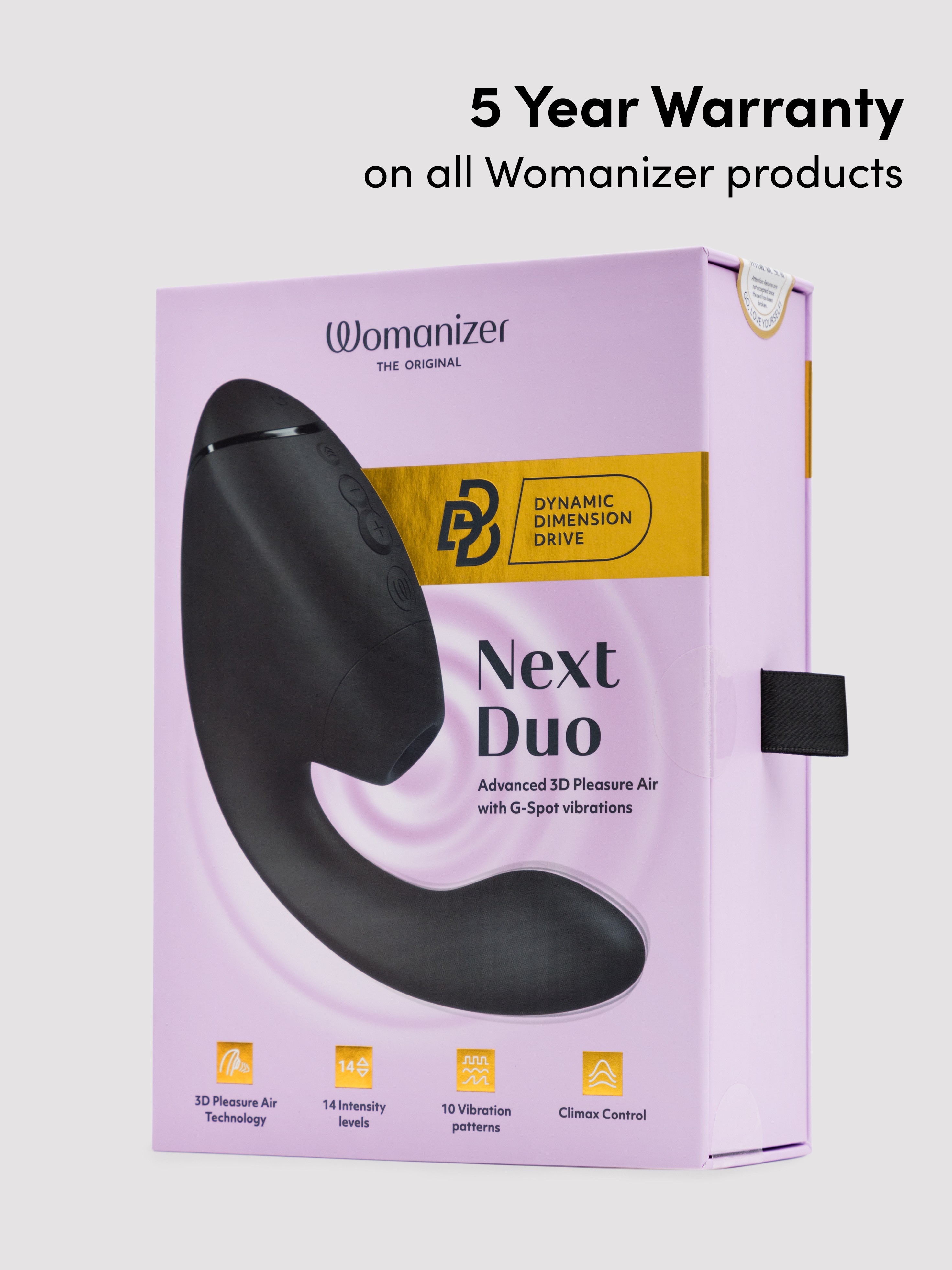 Womanizer Next Duo 3D Black G-Spot and Clitoral Suction Stimulator, Black, hi-res