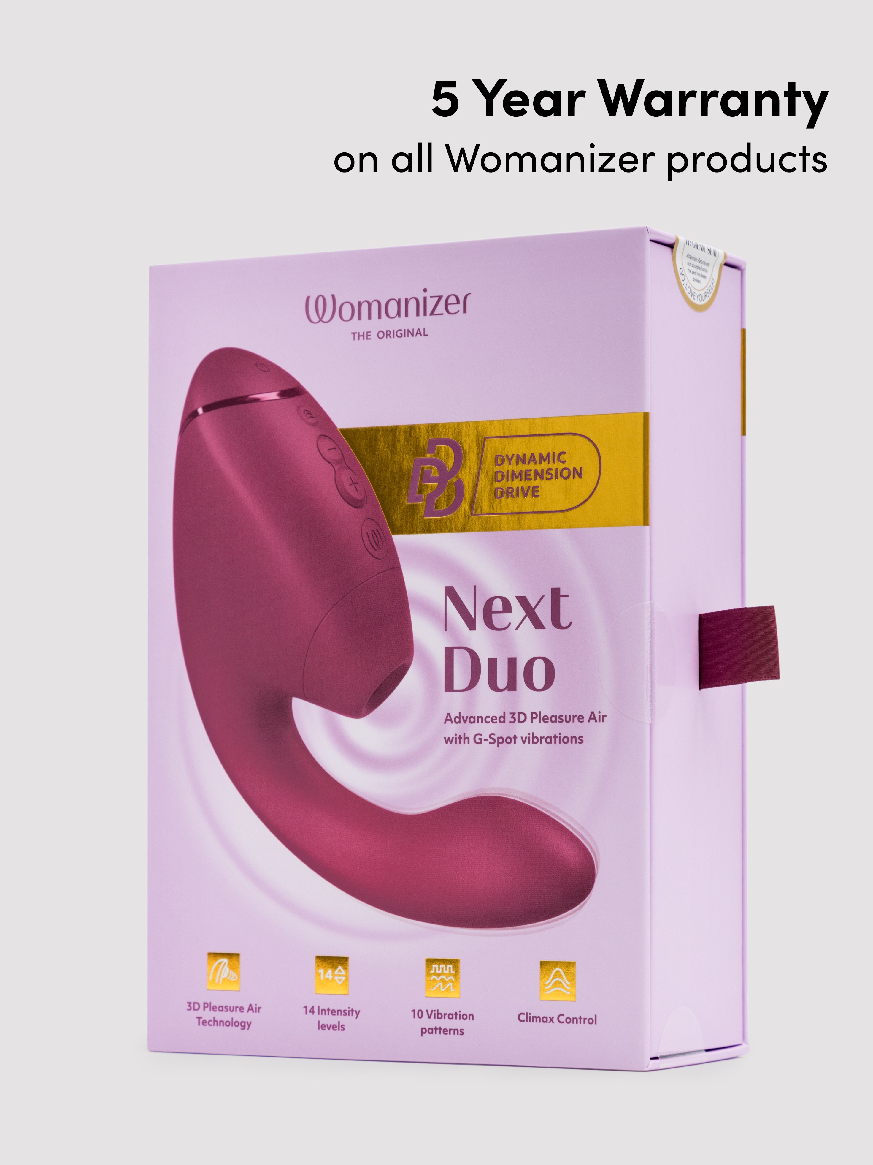 Womanizer Next Duo 3D Pink G-Spot and Clitoral Suction Stimulator, Pink, hi-res