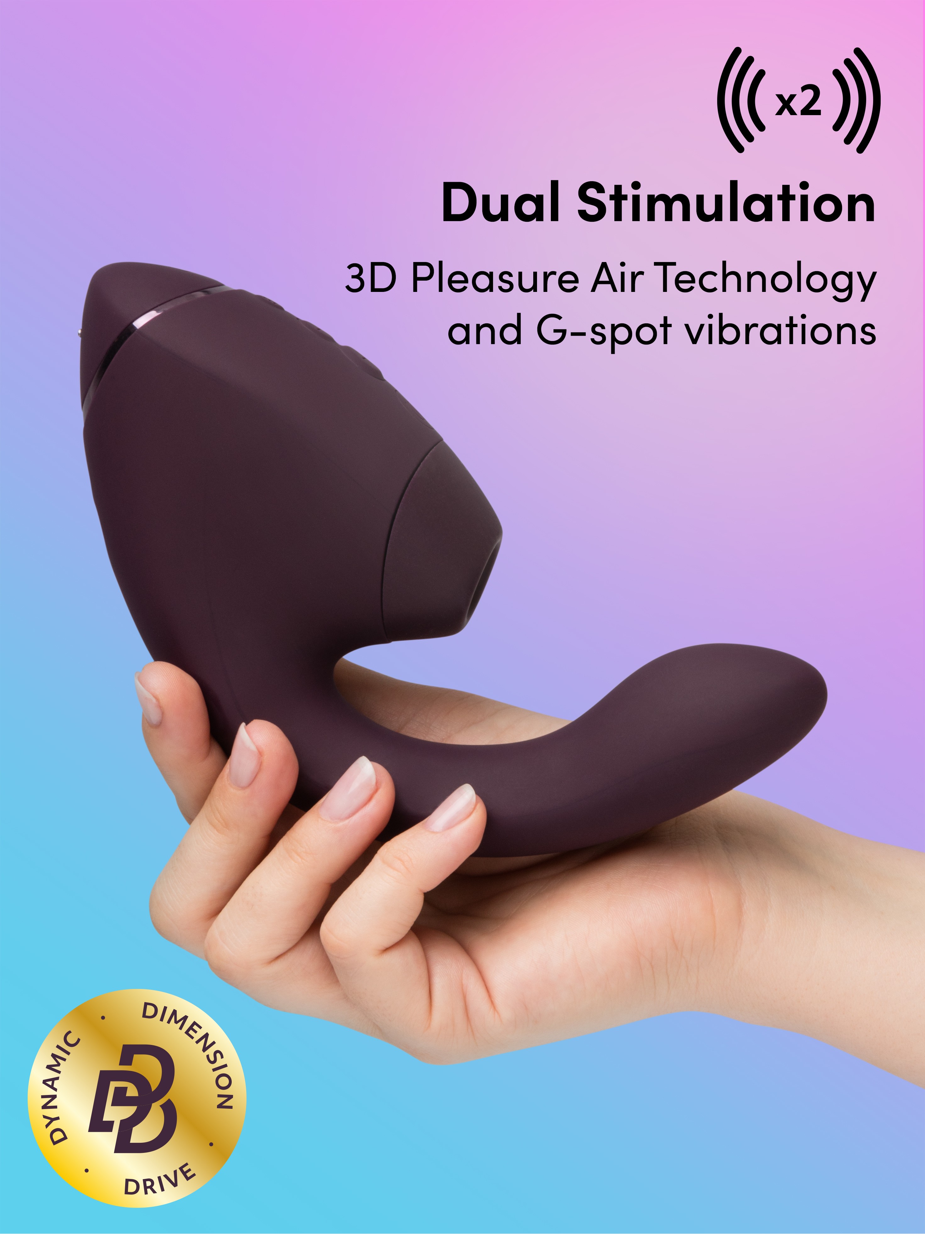 Womanizer Next Duo 3D Purple G-Spot and Clitoral Suction Stimulator, Purple, hi-res