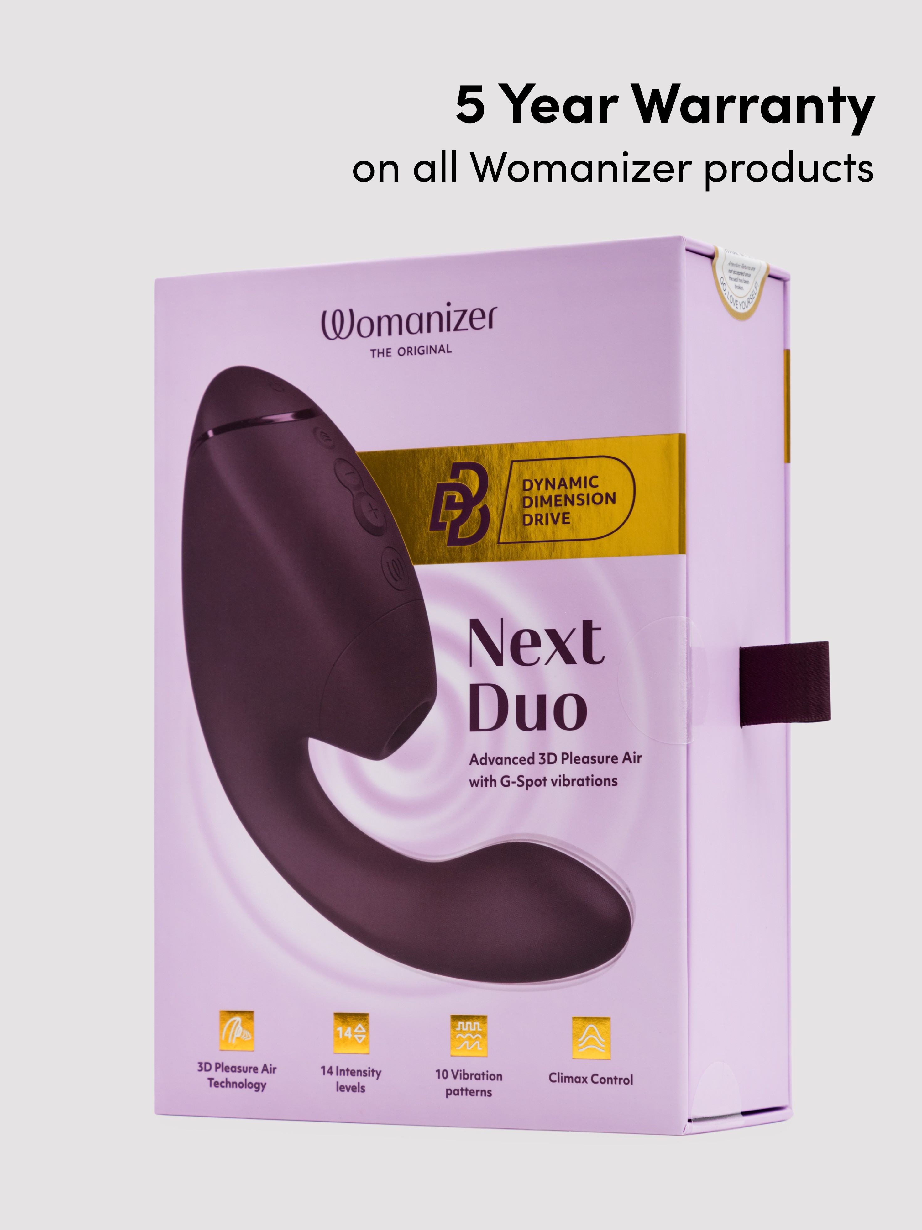 Womanizer Next Duo 3D Purple G-Spot and Clitoral Suction Stimulator, Purple, hi-res