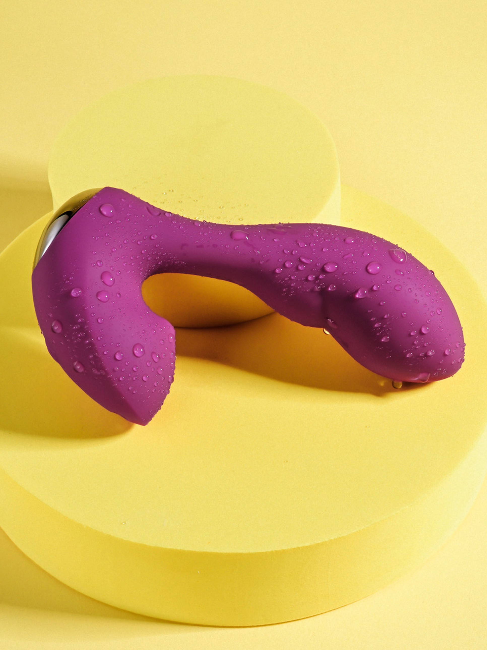 Playboy Arch Dual G-Spot Rechargeable Vibrator, Purple, hi-res