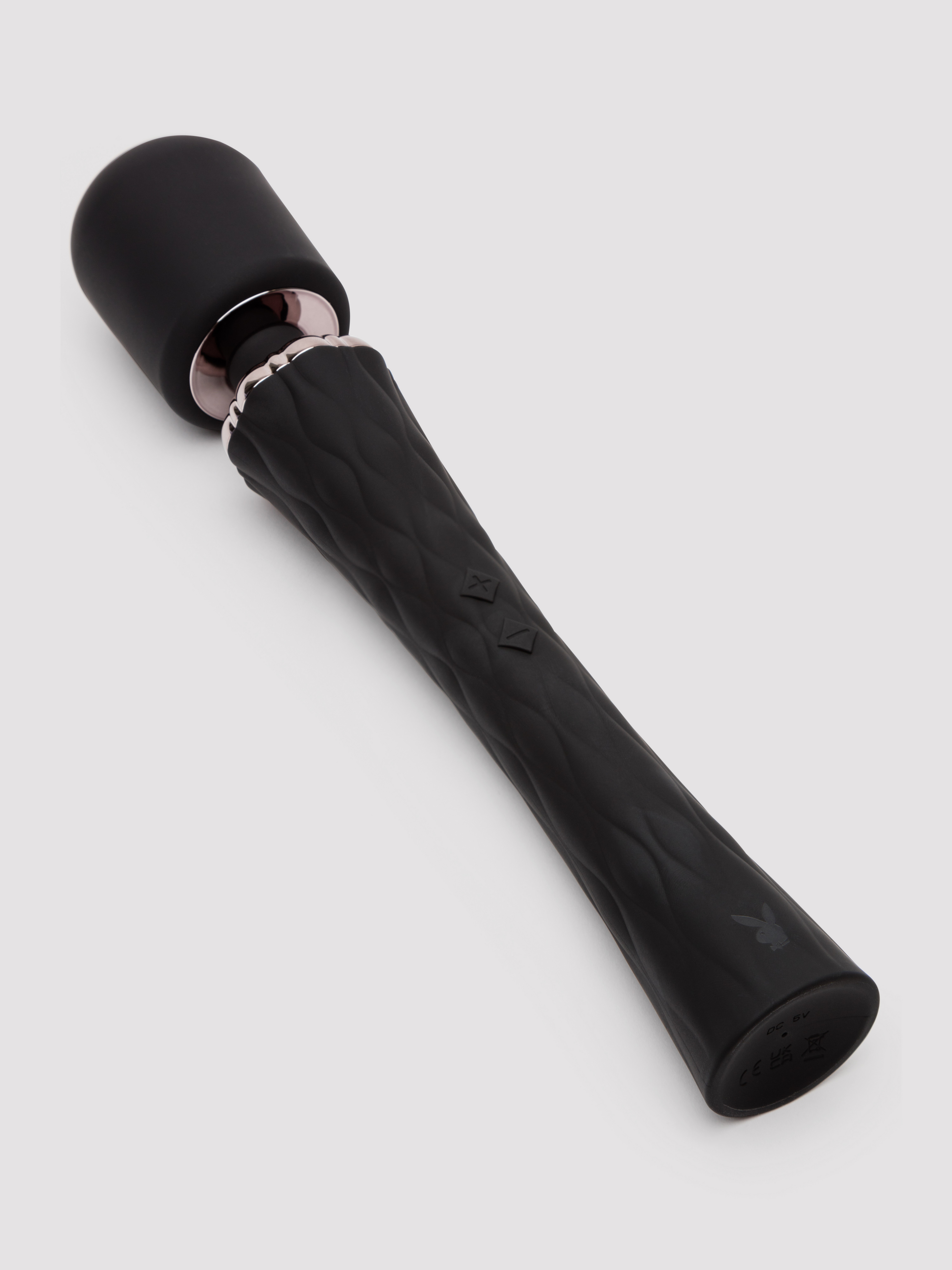 Playboy Royal Wand Rechargeable Massager, Black, hi-res