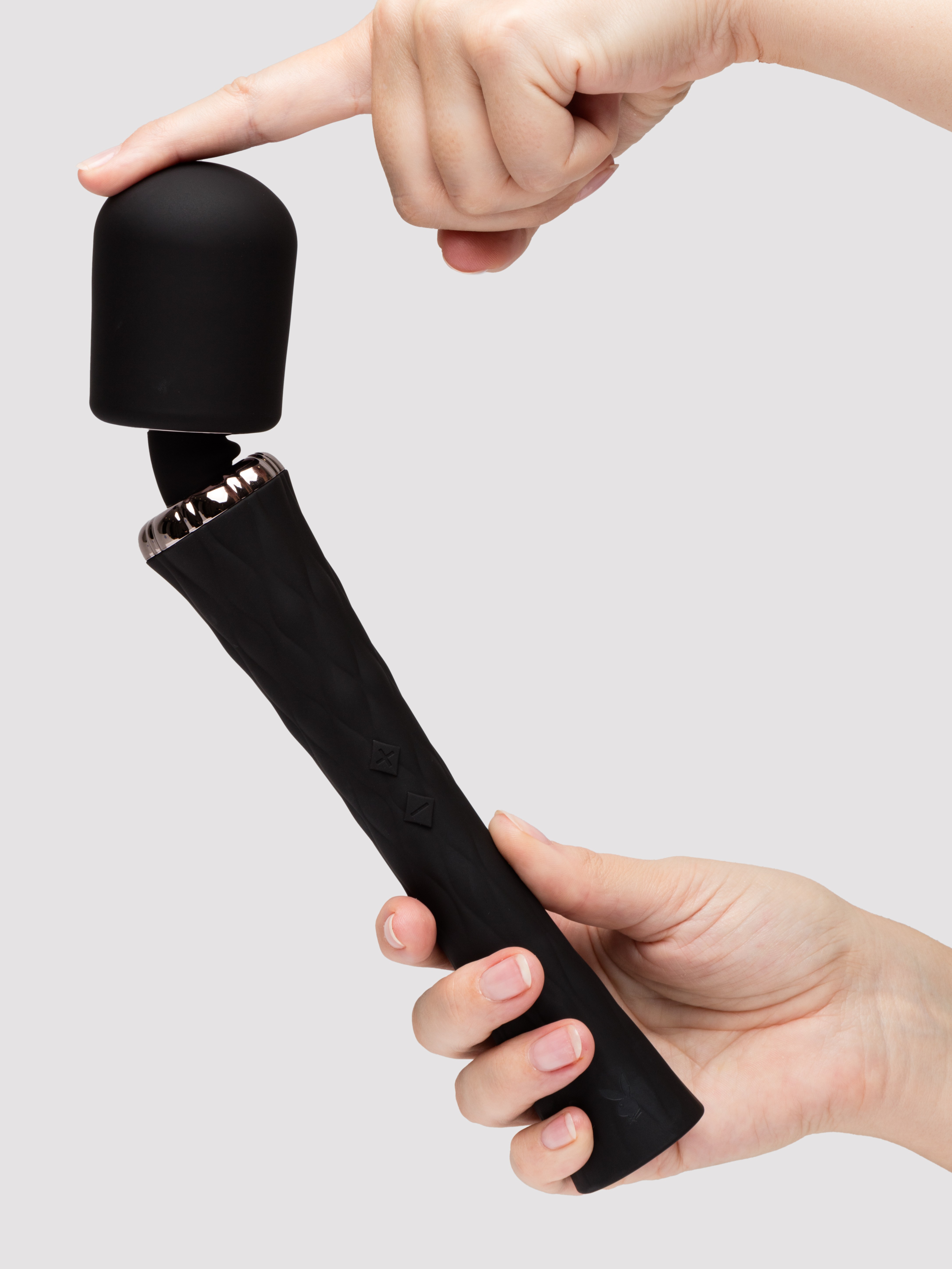 Playboy Royal Wand Rechargeable Massager, Black, hi-res