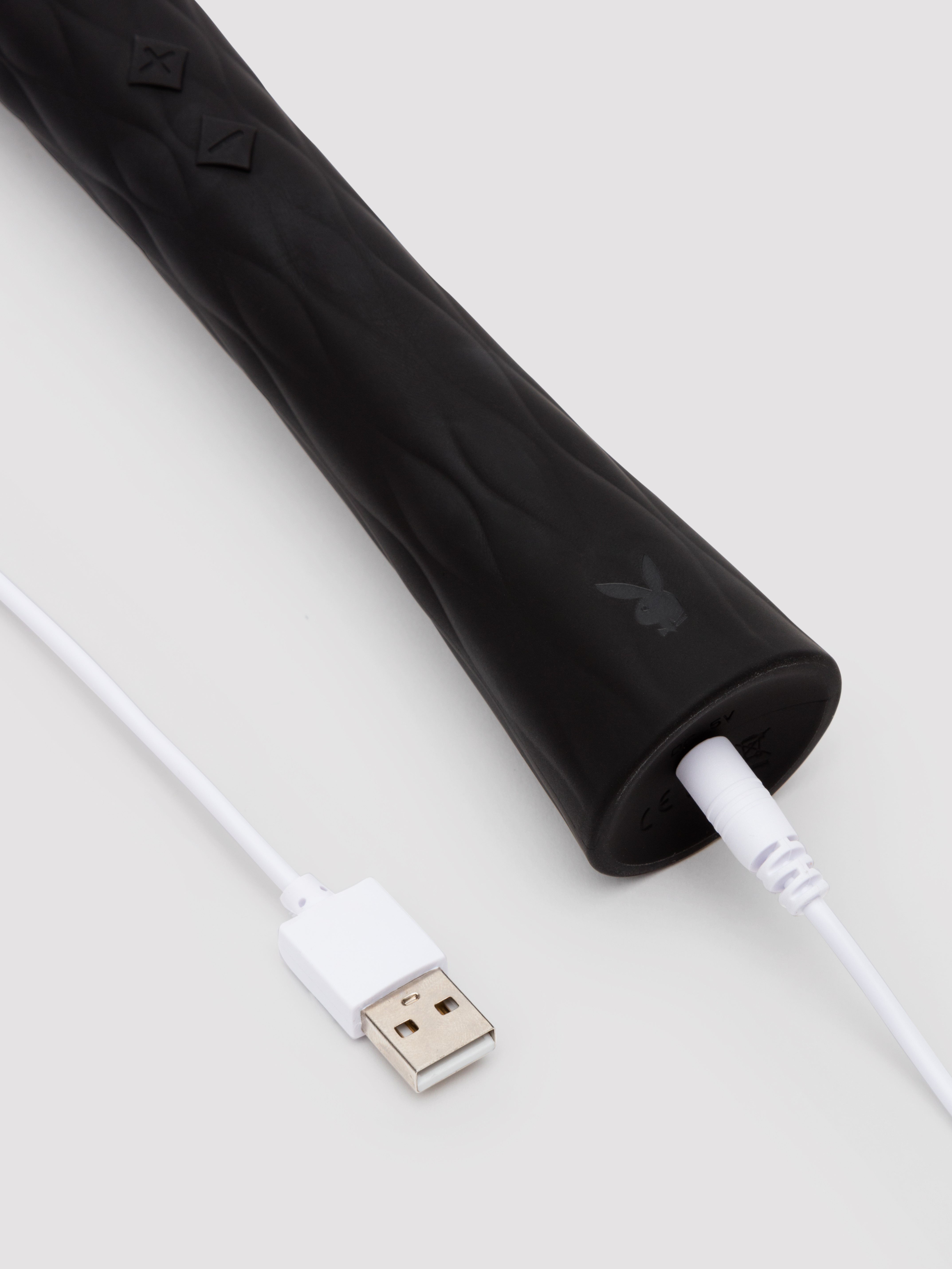Playboy Royal Wand Rechargeable Massager, Black, hi-res