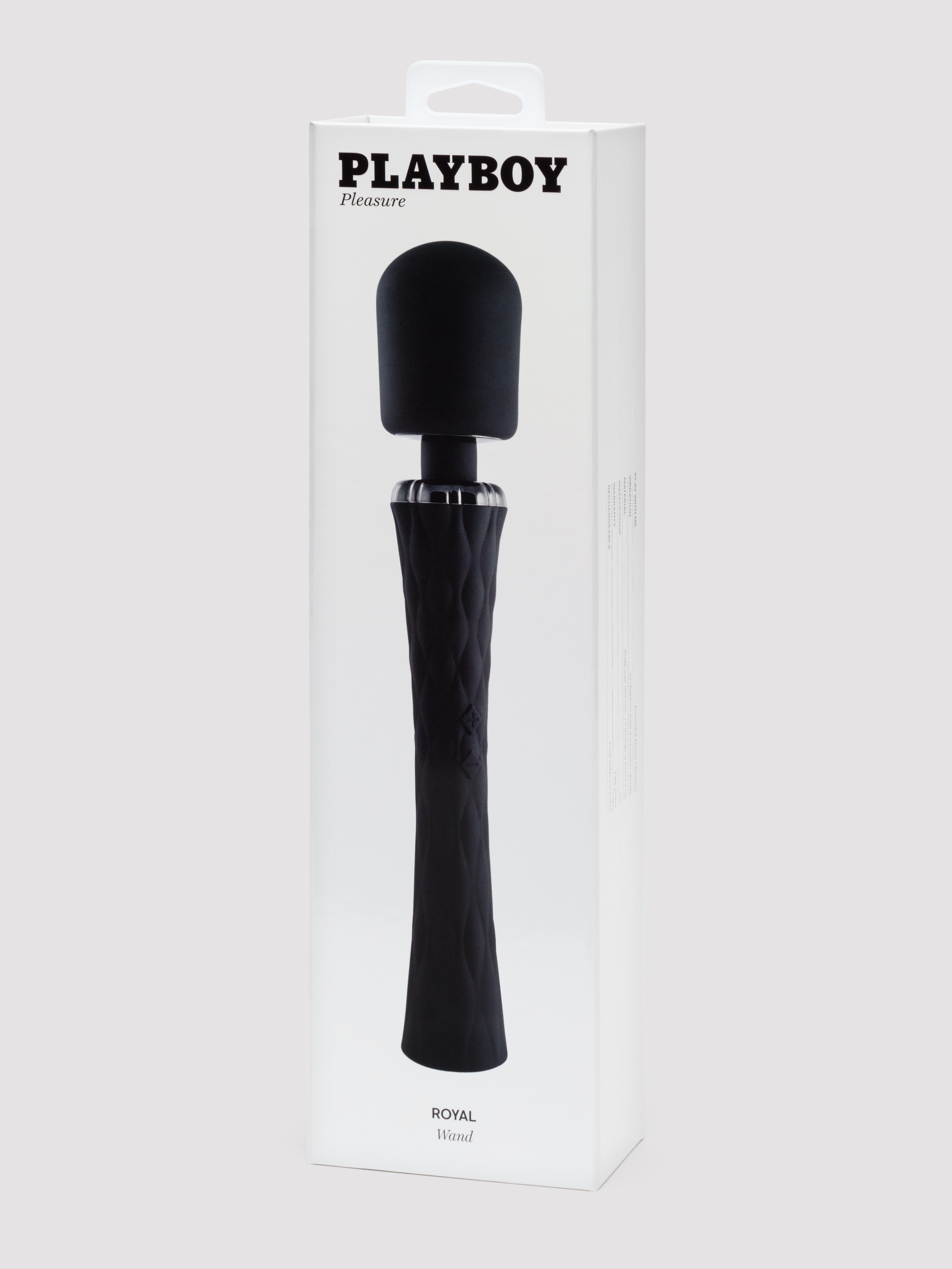 Playboy Royal Wand Rechargeable Massager, Black, hi-res