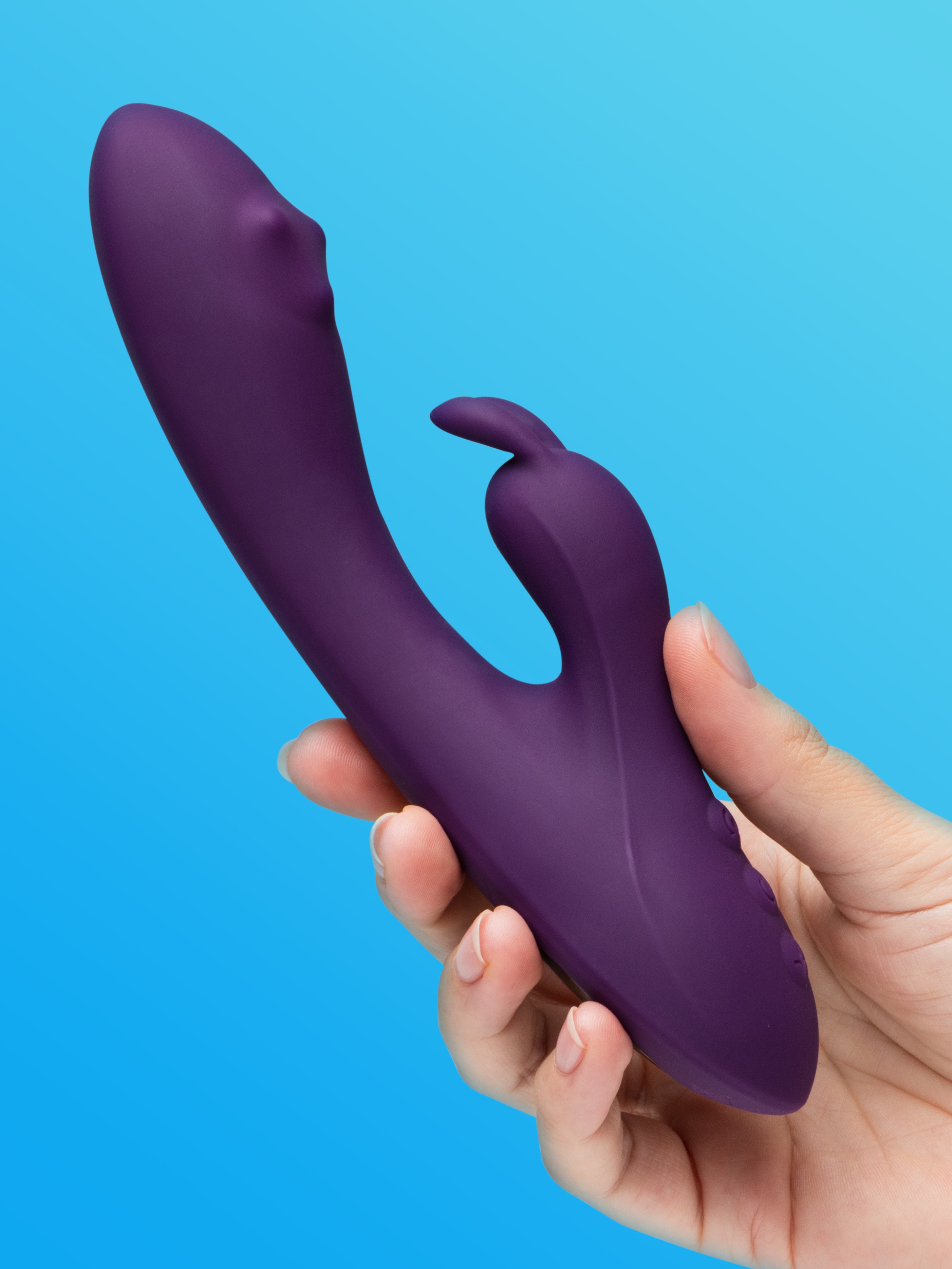 Playboy On Repeat Rotating Beads Rechargeable Rabbit Vibrator, Purple, hi-res