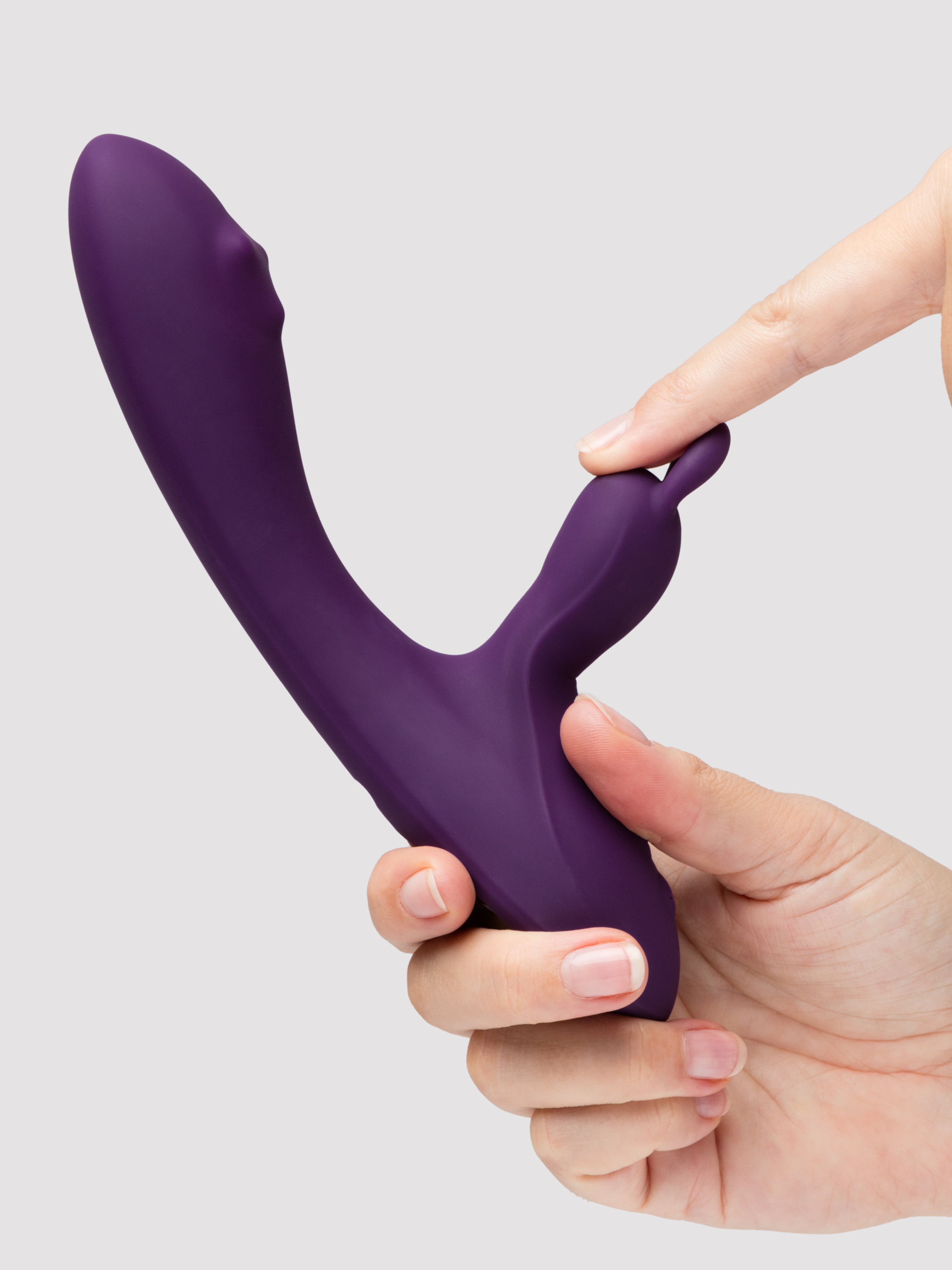 Playboy On Repeat Rotating Beads Rechargeable Rabbit Vibrator, Purple, hi-res