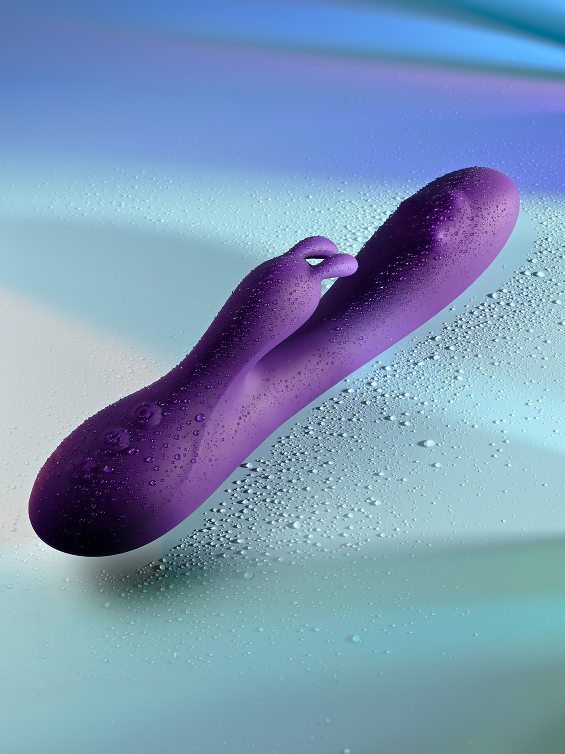 Playboy On Repeat Rotating Beads Rechargeable Rabbit Vibrator, Purple, hi-res