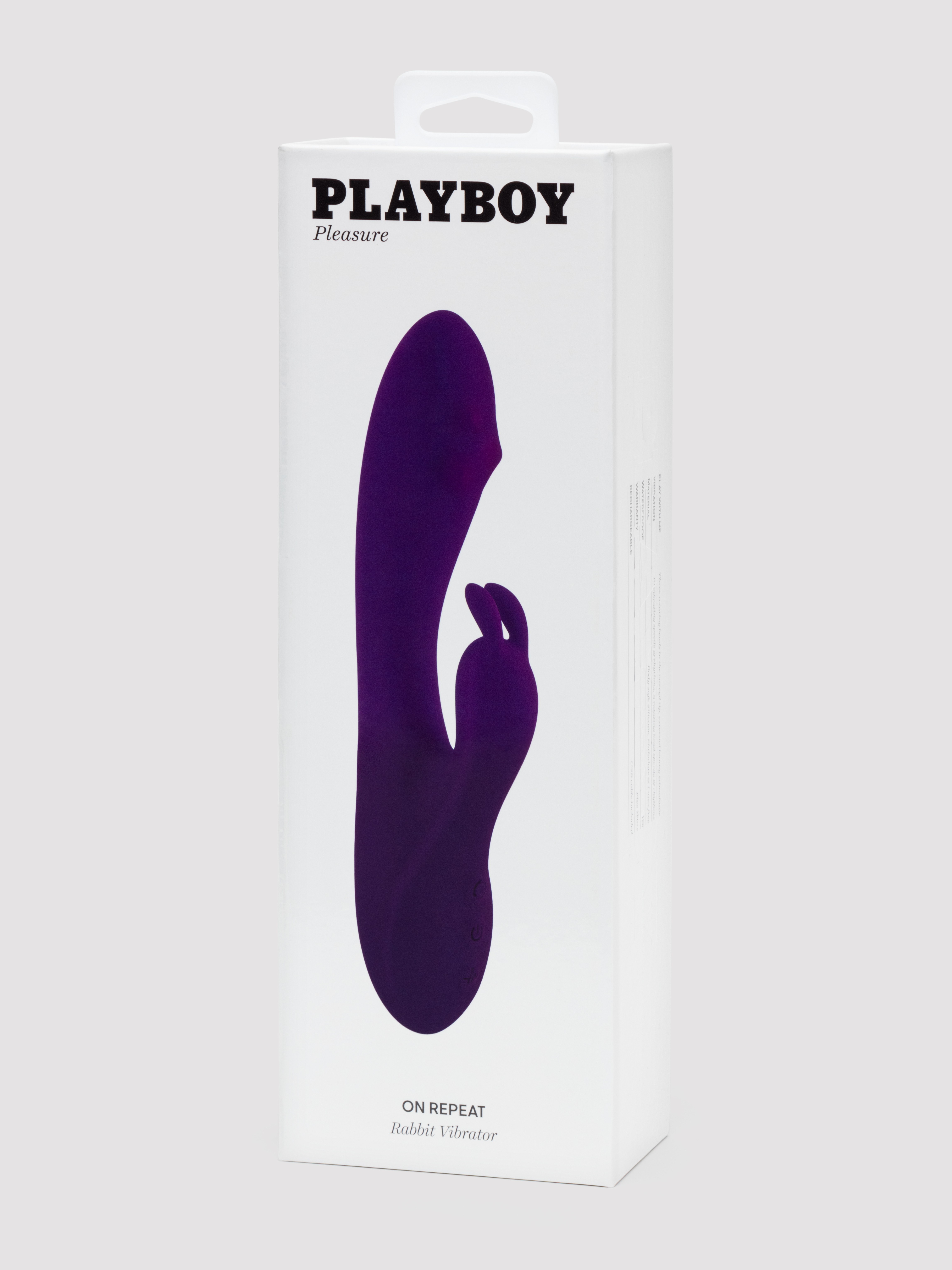 Playboy On Repeat Rotating Beads Rechargeable Rabbit Vibrator, Purple, hi-res
