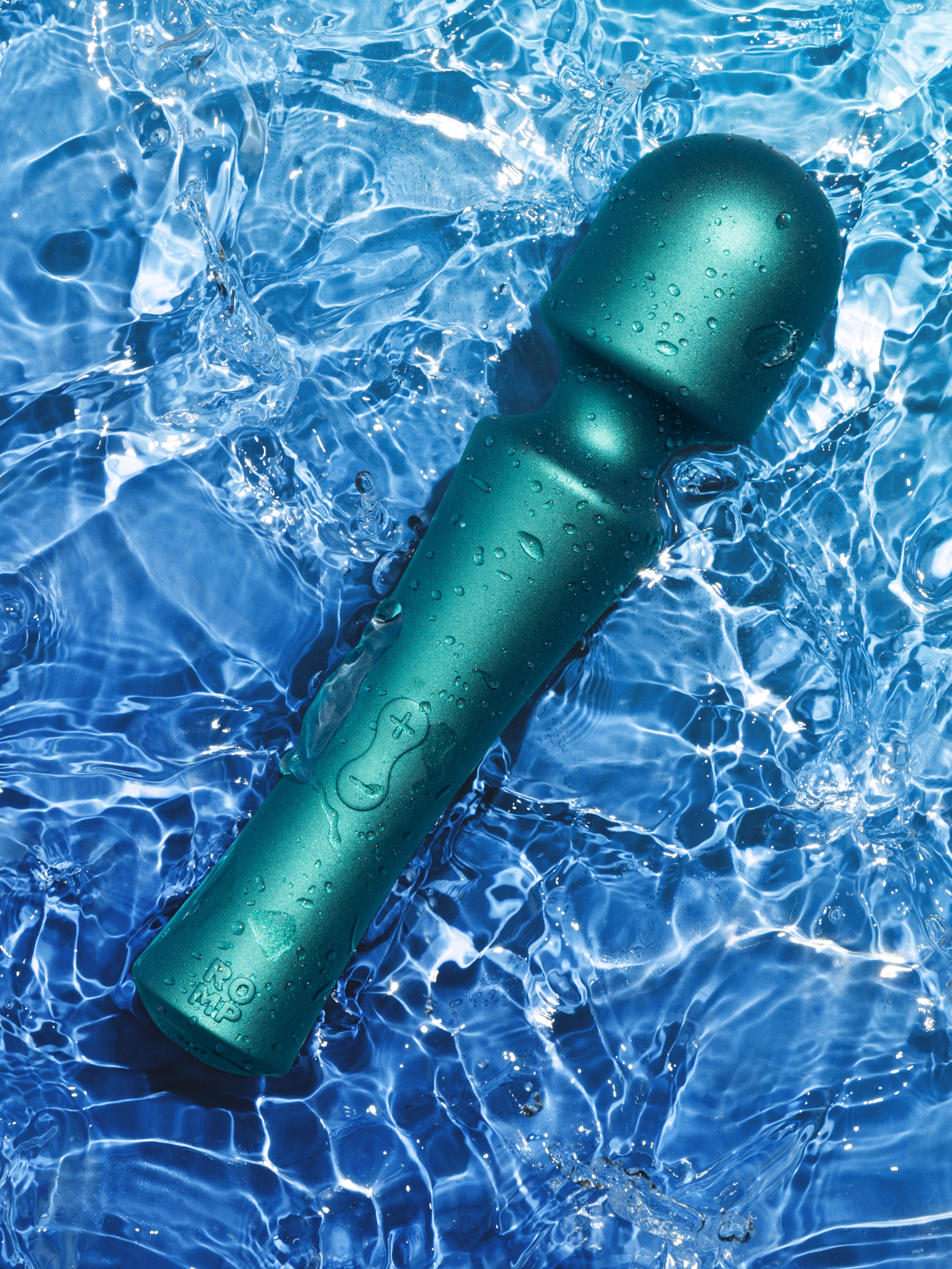 ROMP Presto Rechargeable Silicone Mini Wand Massager, Blue, hi-res