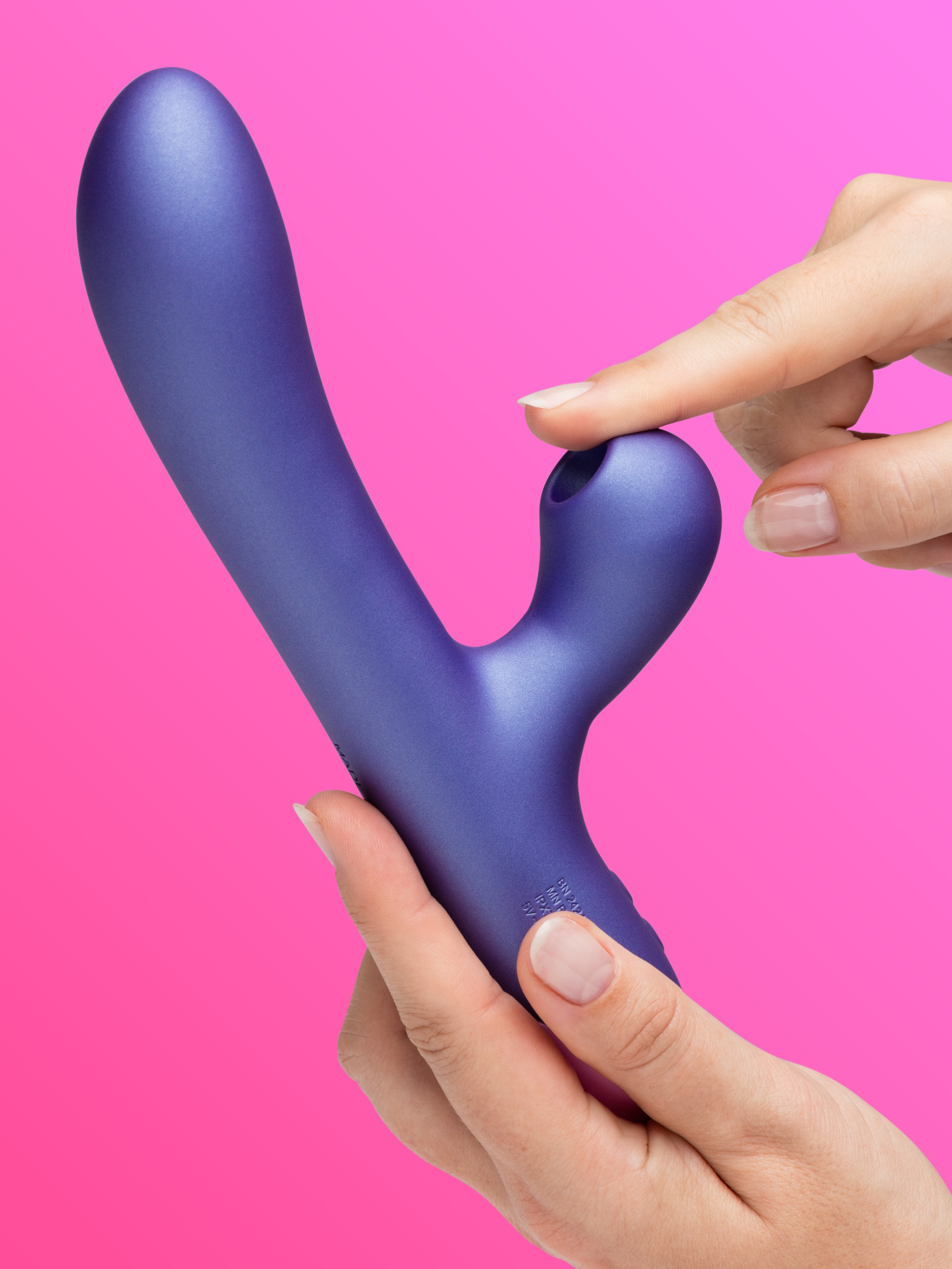 ROMP Pulse Rechargeable Rabbit Vibrator with Clitoral Suction, Pink, hi-res