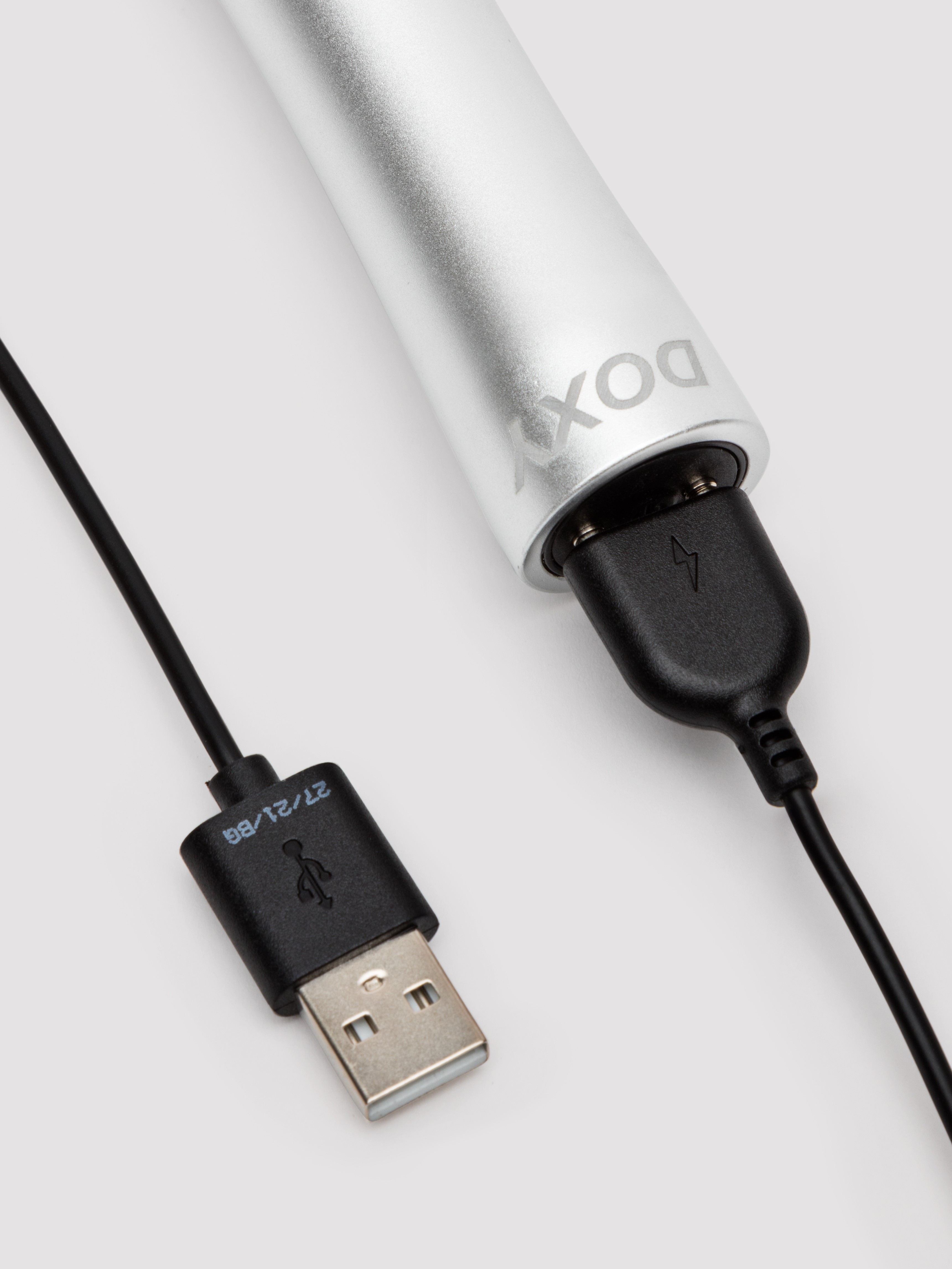 Doxy Luxury Rechargeable Aluminium Bullet Vibrator, Silver, hi-res