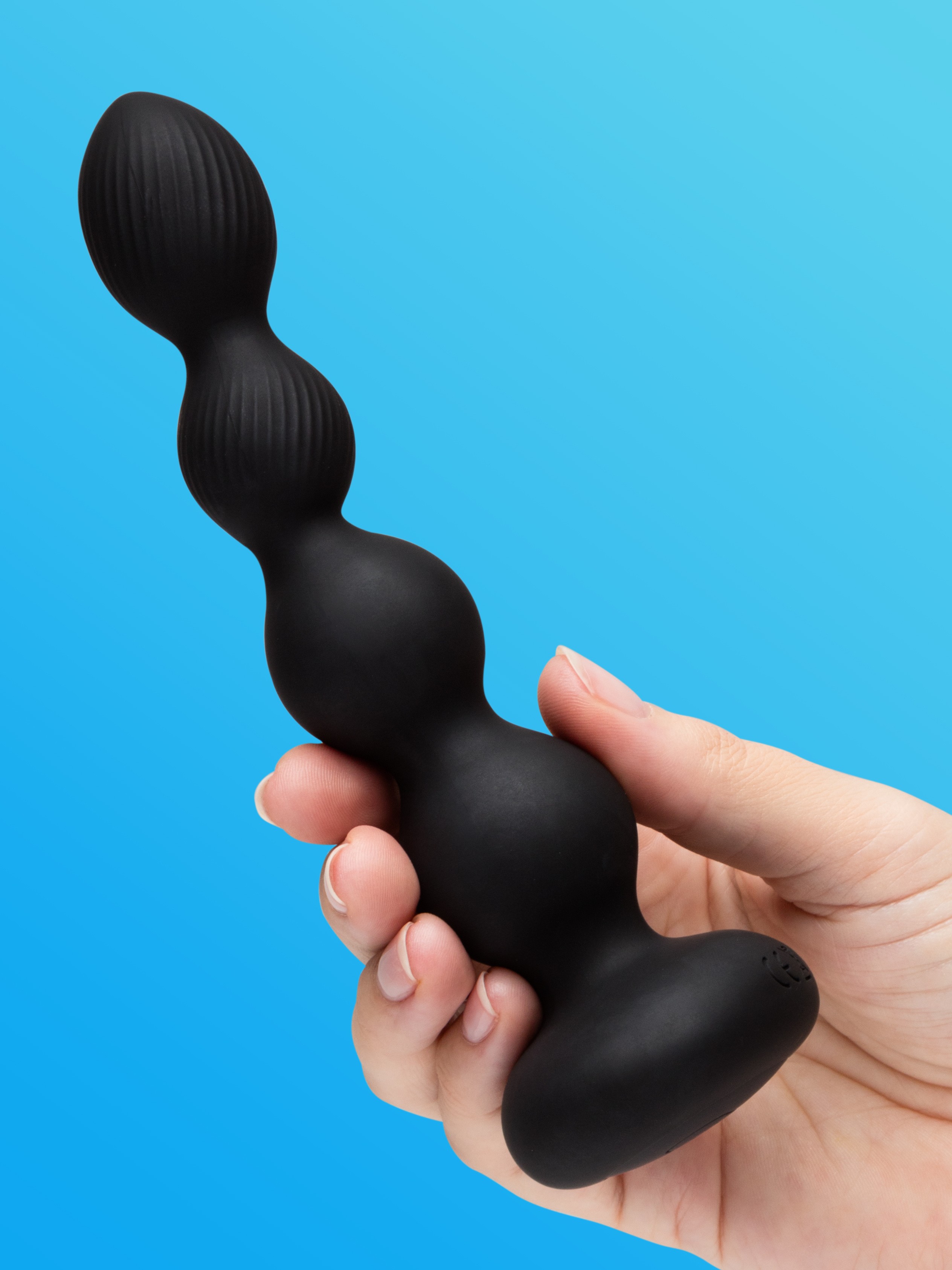 Nexus Tornado Rotating and Vibrating Remote Control Anal Beads, Black, hi-res