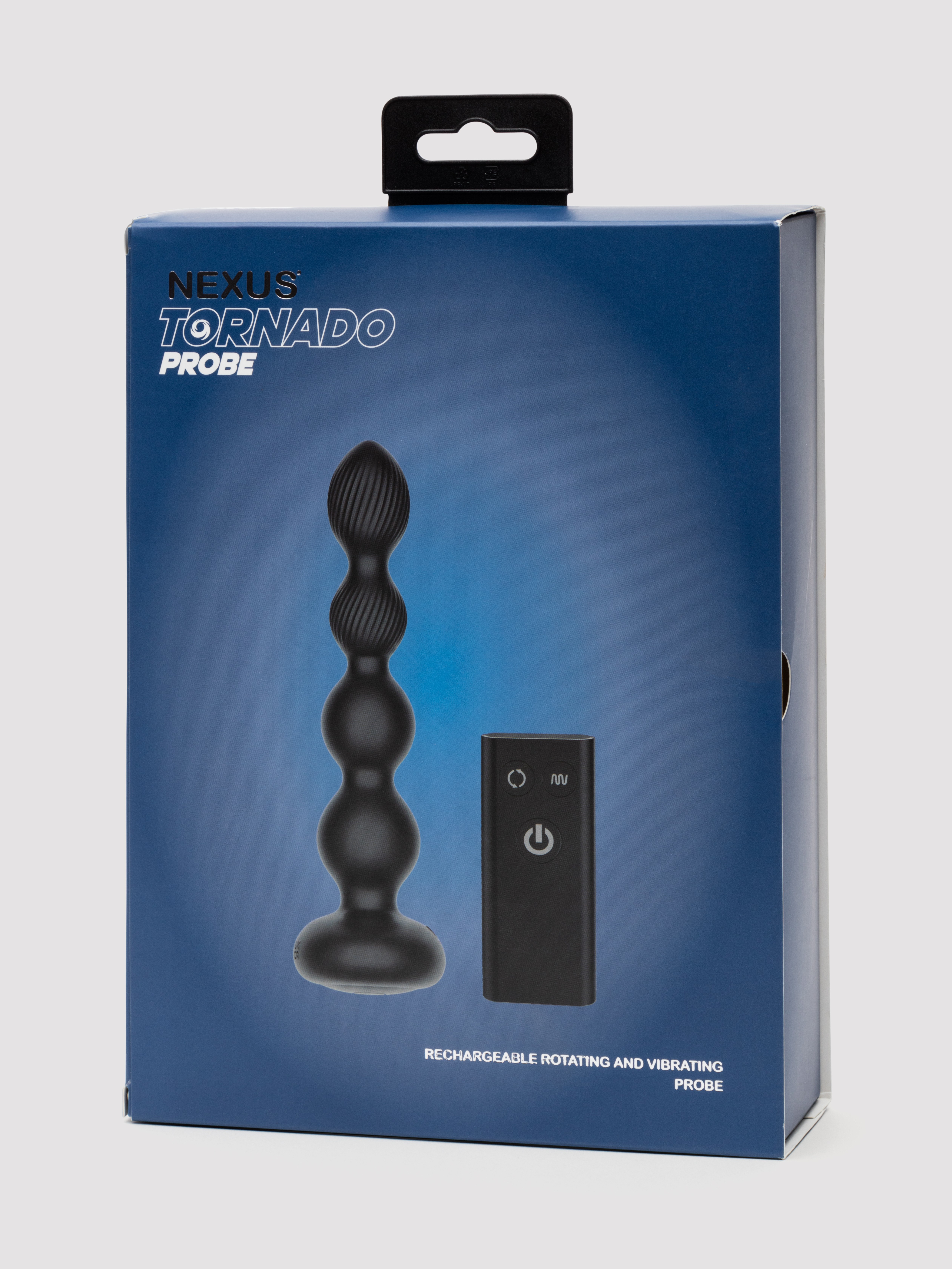 Nexus Tornado Rotating and Vibrating Remote Control Anal Beads, Black, hi-res
