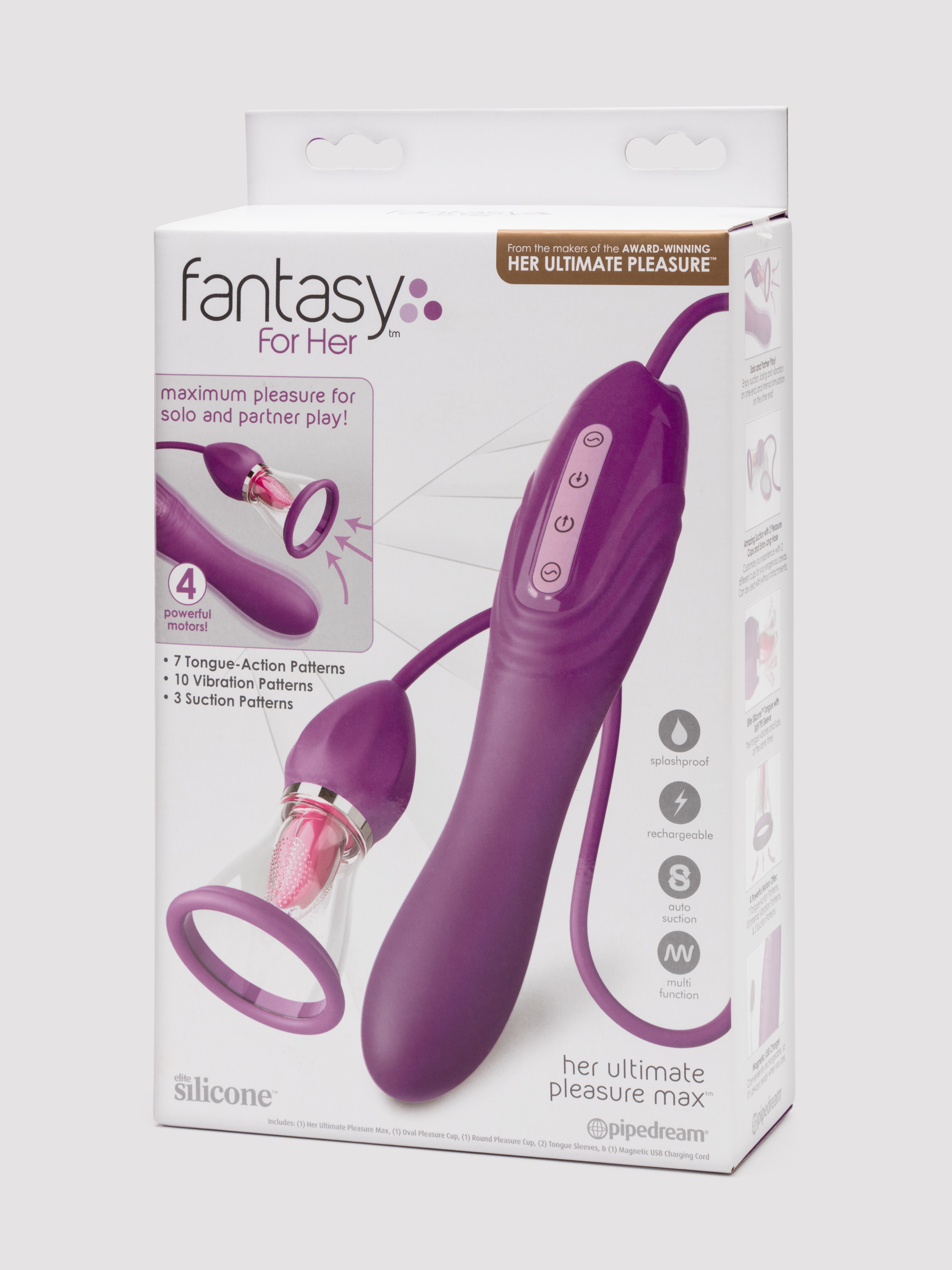 Fantasy For Her Ultimate Pussy Pump with G-Spot Vibrator, Purple, hi-res