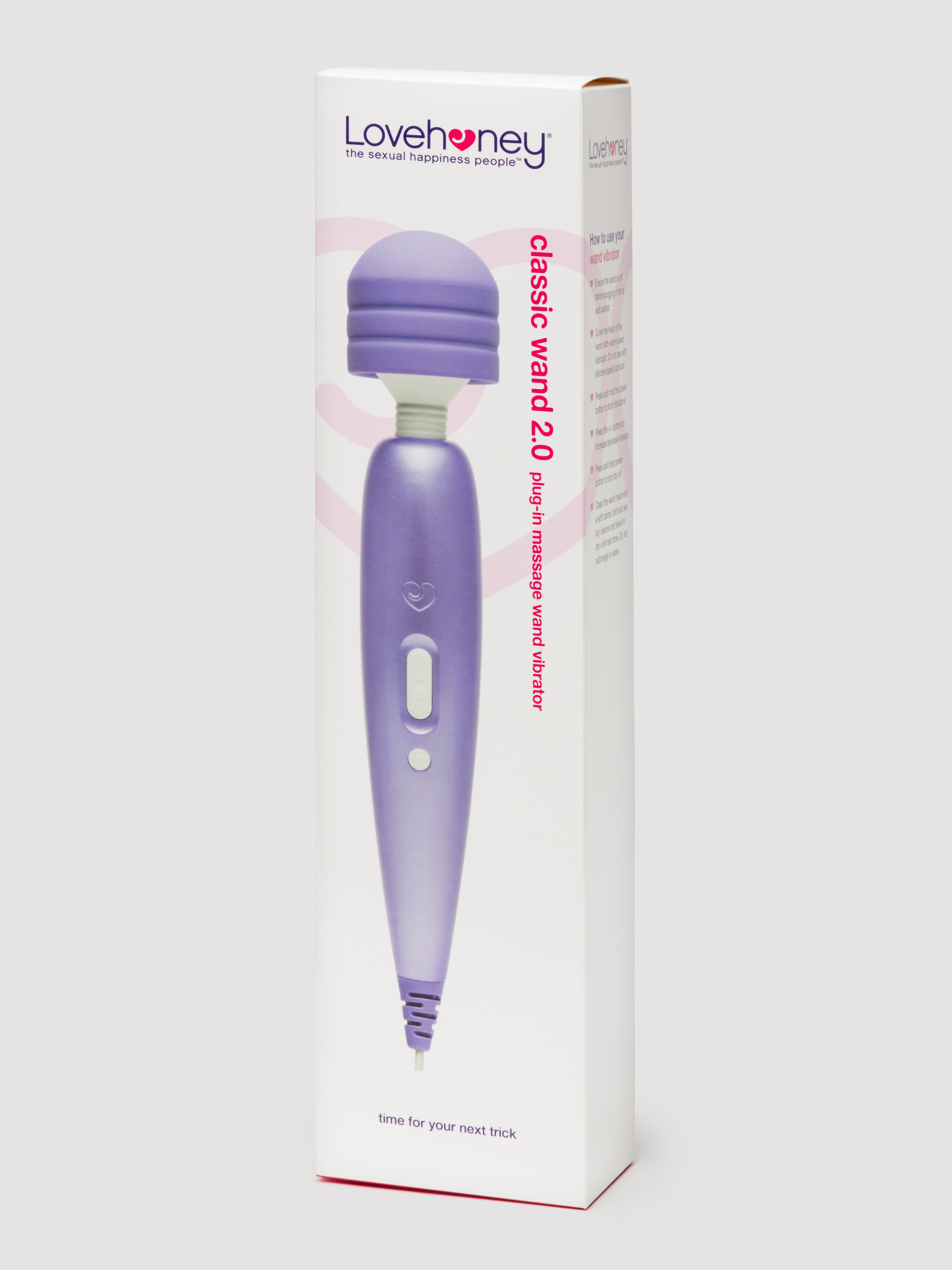 Lovehoney Classic Wand 2.0 Extra Powerful Multispeed Massage Vibrator, Purple, hi-res
