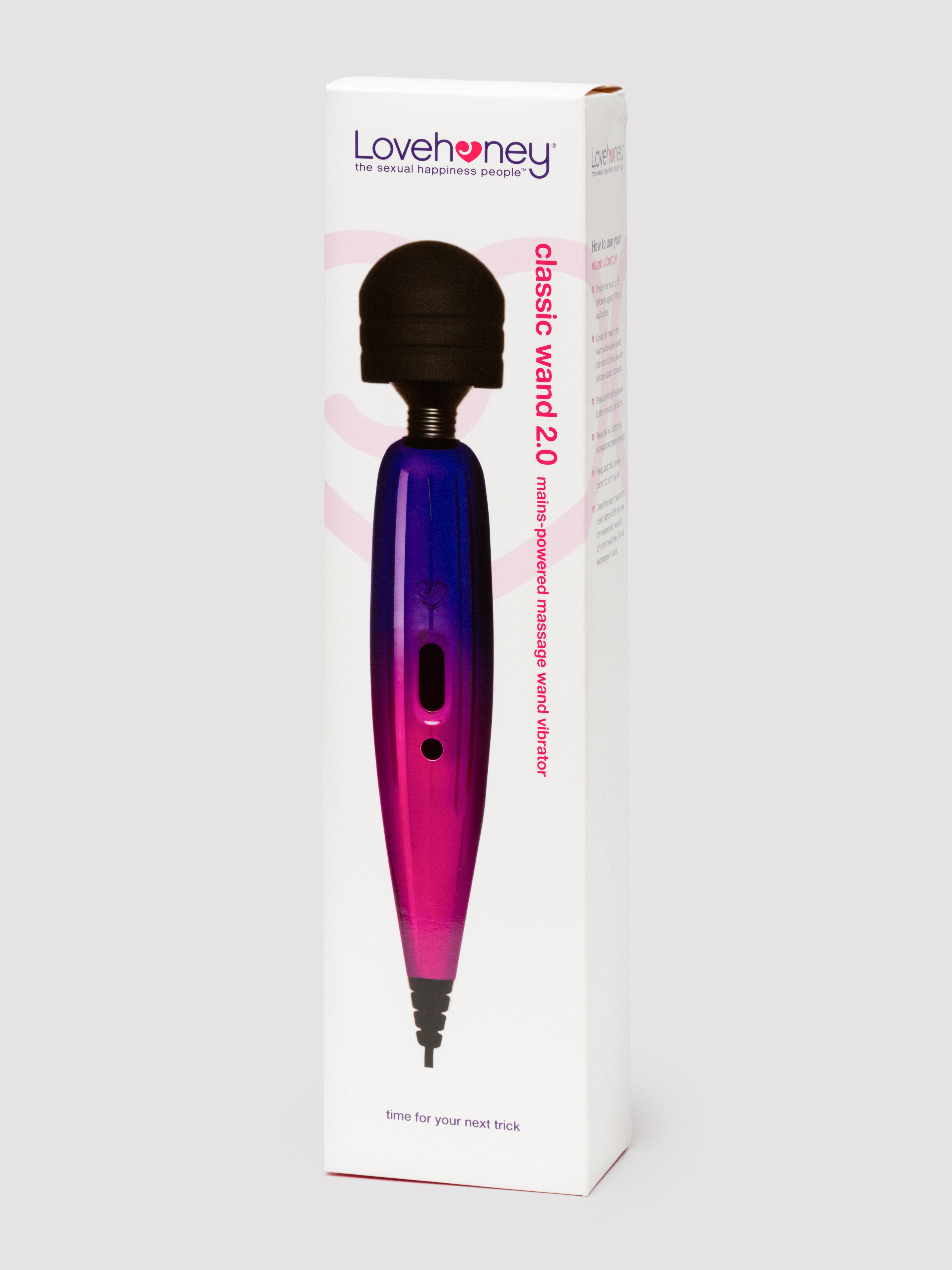 Lovehoney Classic Wand 2.0 Extra Powerful Multispeed Massage Vibrator, Pink, hi-res