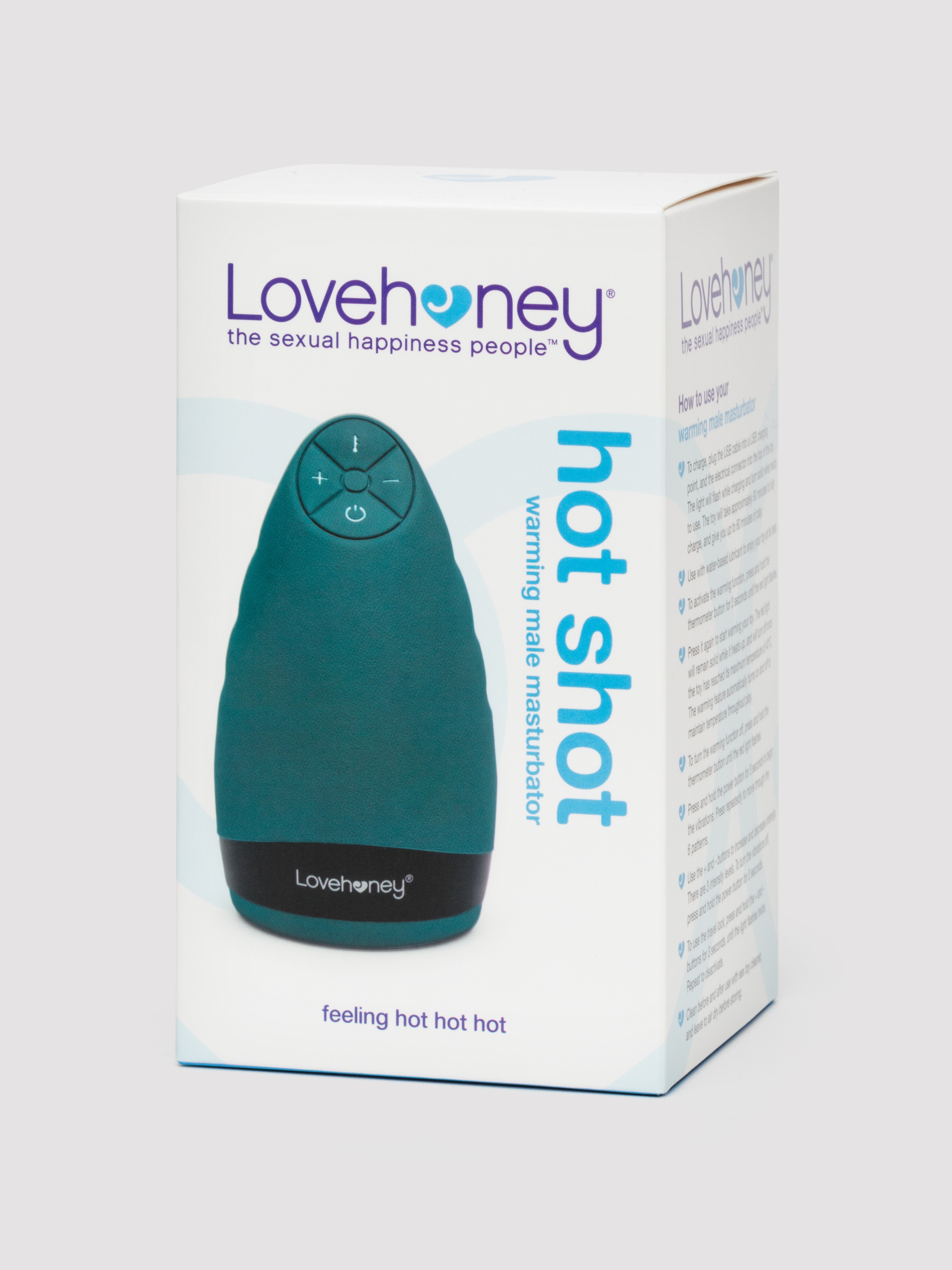 Lovehoney Hot Shot Rechargeable Warming Male Masturbator, Green, hi-res