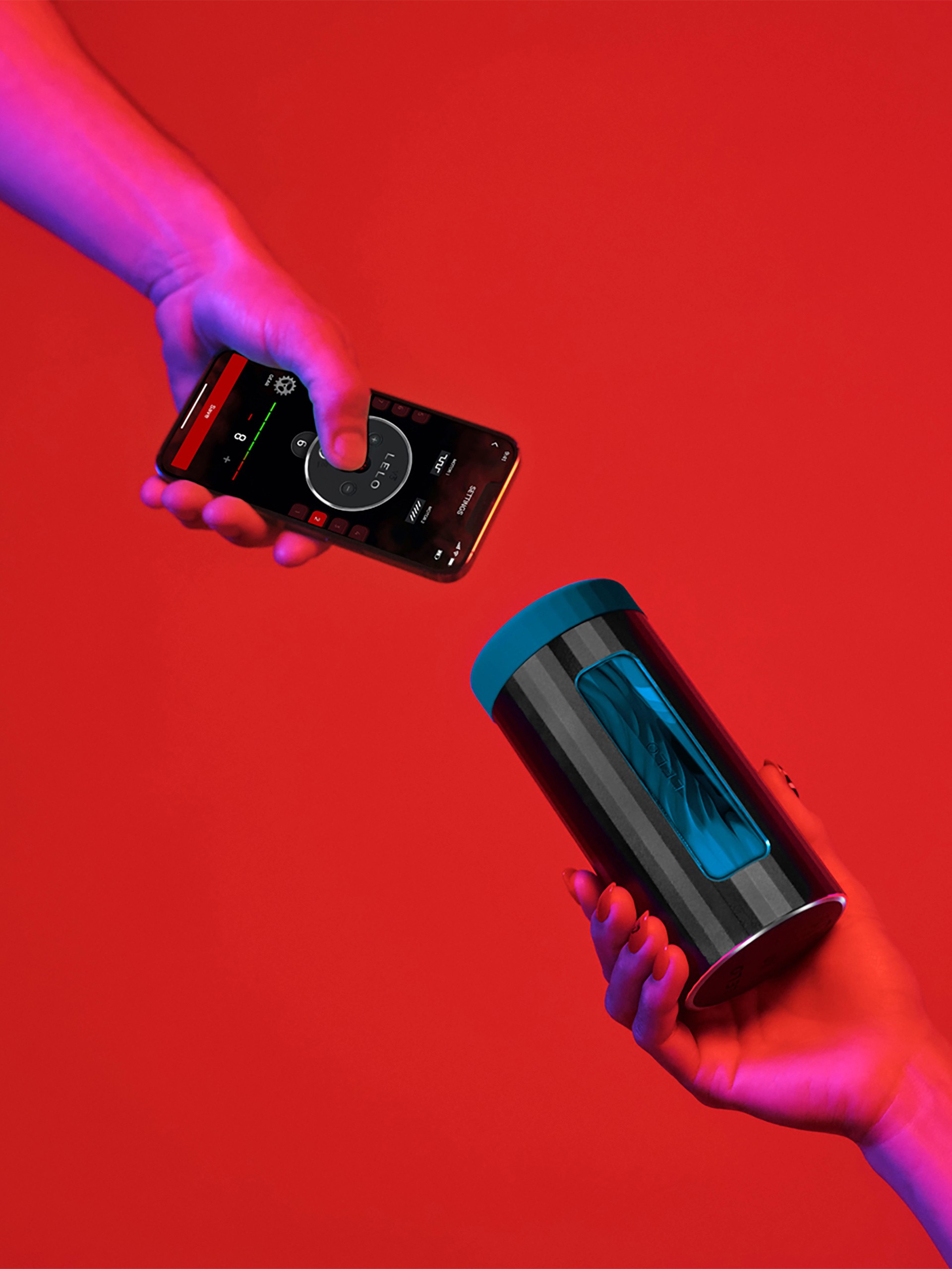 Lelo F1S V3 XL App Controlled Male Masturbator , Blue, hi-res