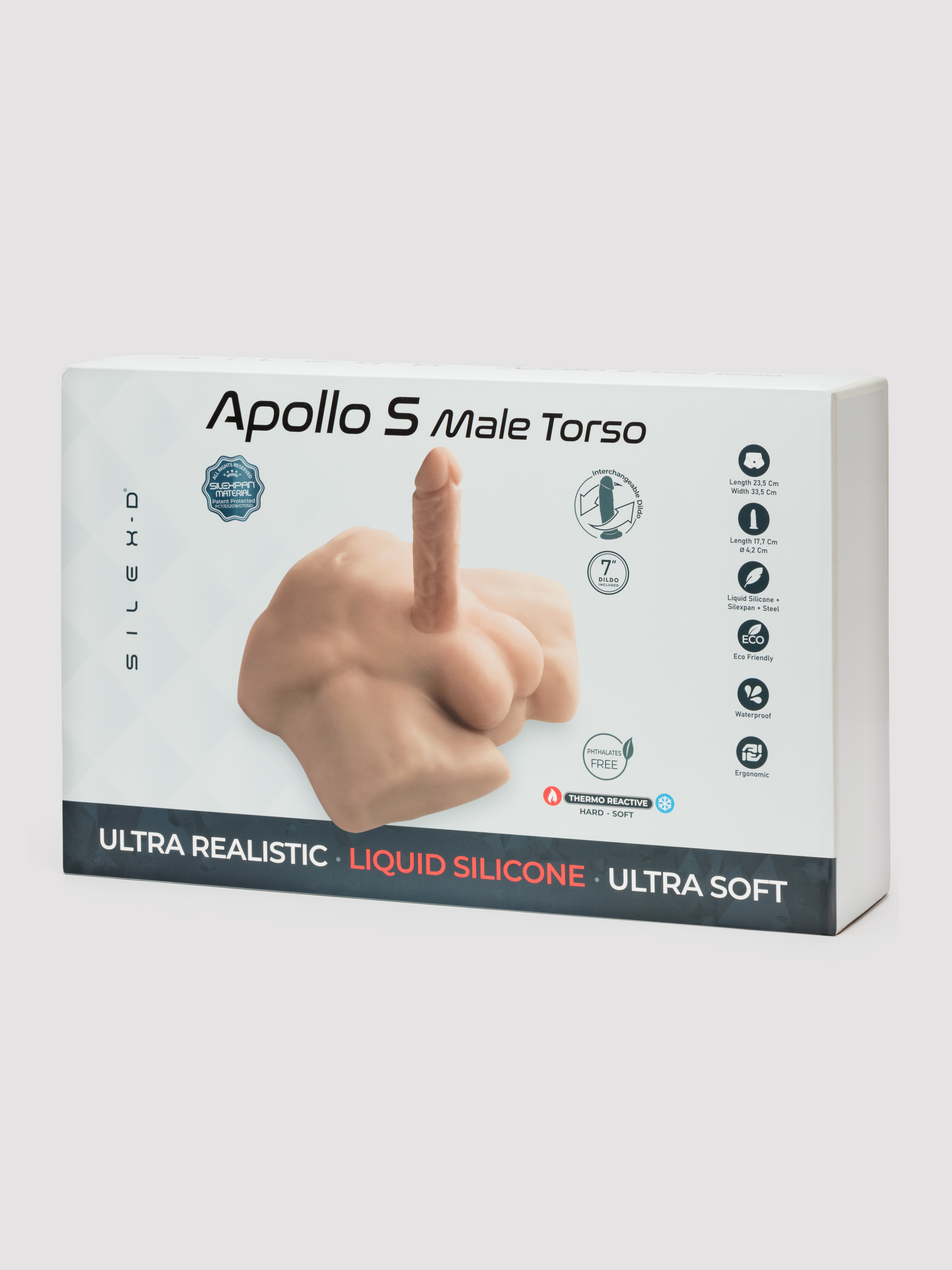 SILEX-D Apollo S Ride-on Realistic Male Sex Doll with Interchangeable Dildo 7Inch , Flesh Pink, hi-res