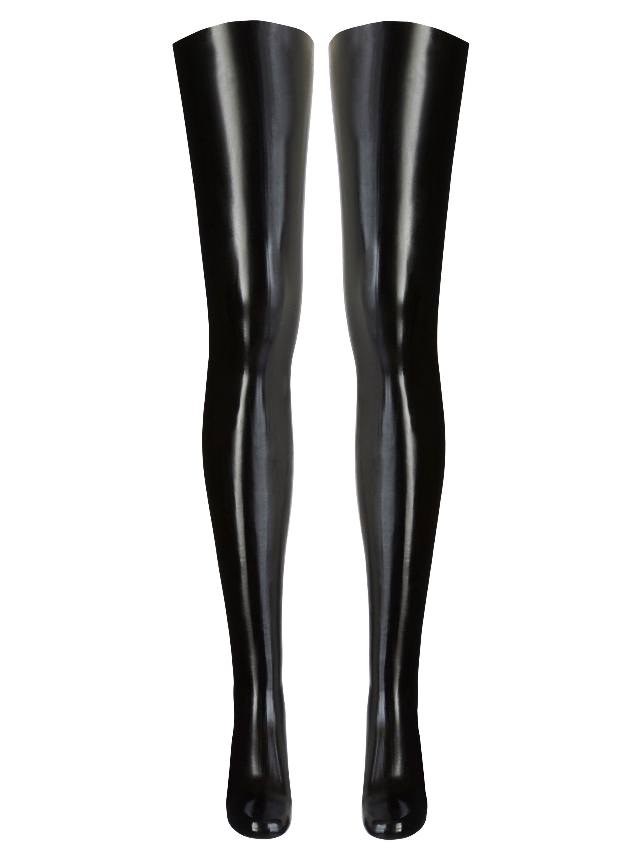 Black Latex Stockings, Black, hi-res