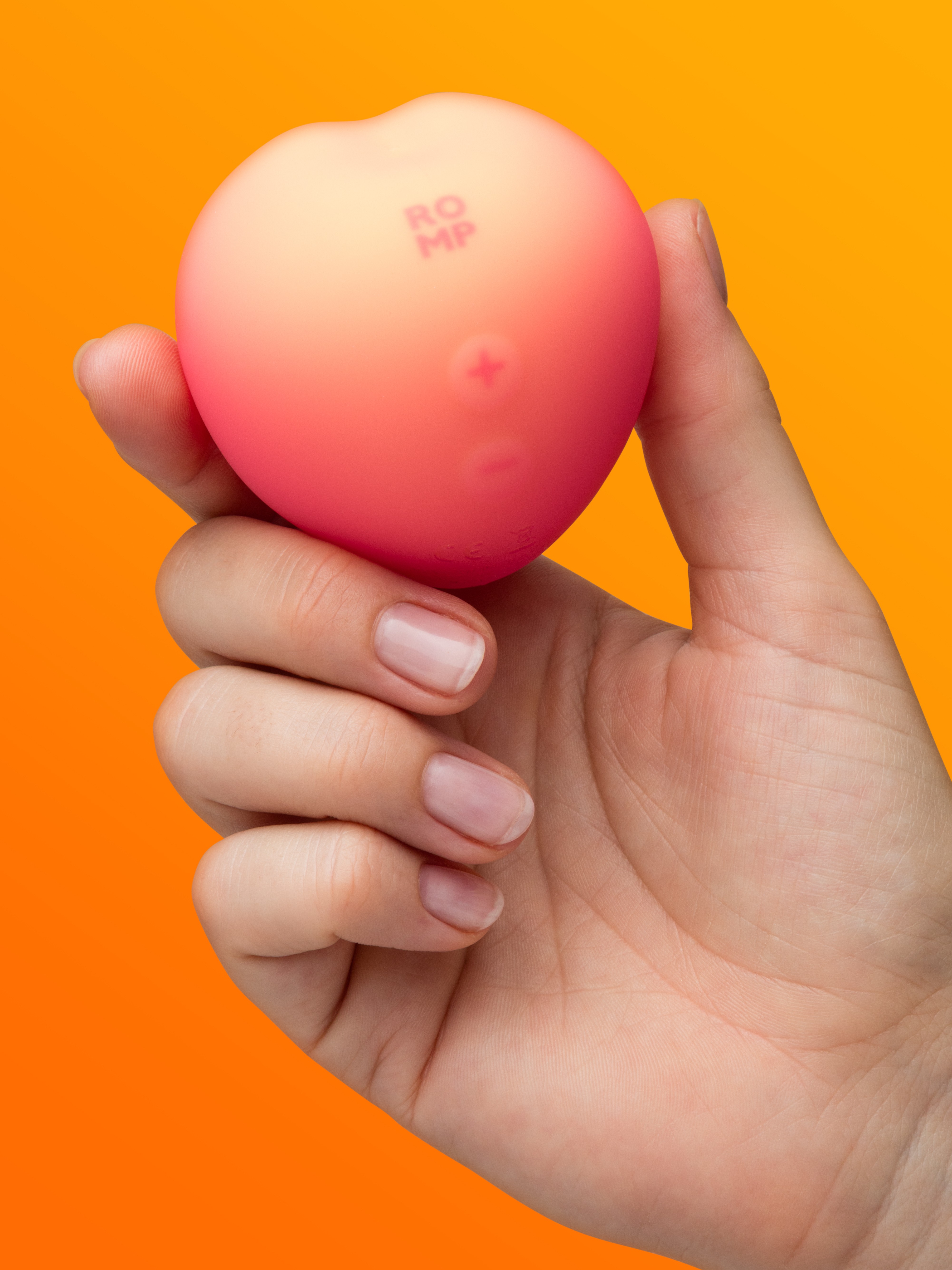 ROMP Pink Peach Rechargeable Clitoral Stimulator, Orange, hi-res