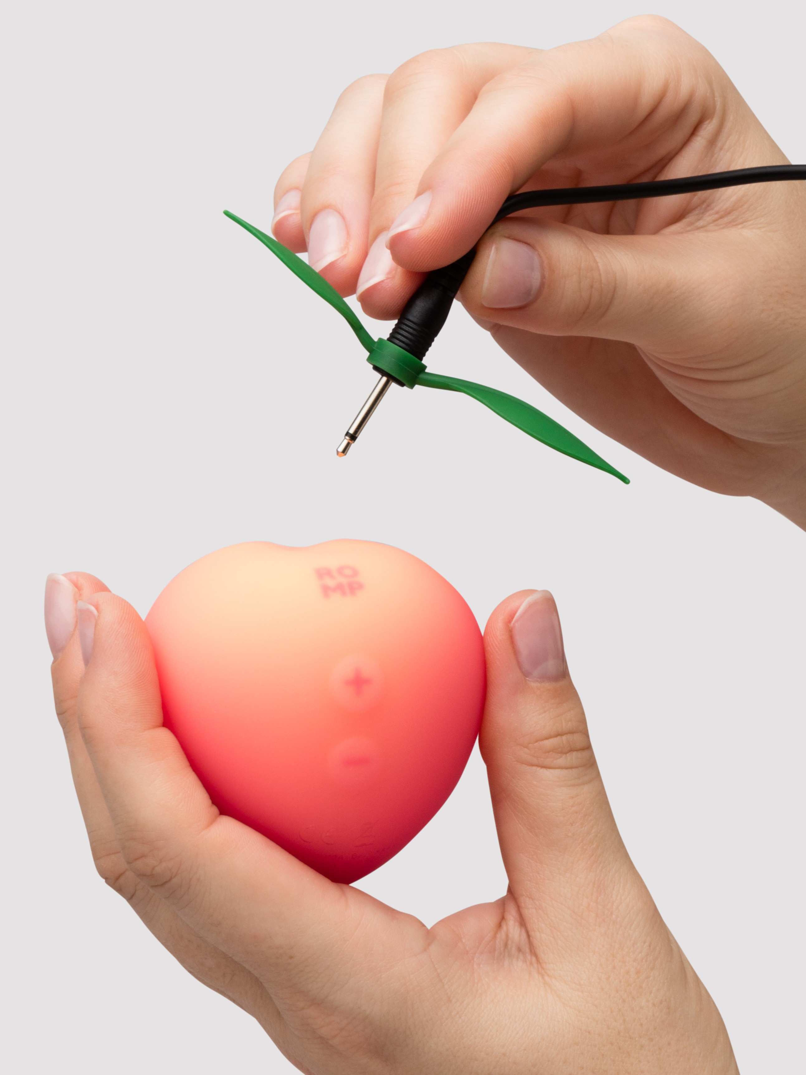 ROMP Pink Peach Rechargeable Clitoral Stimulator, Orange, hi-res