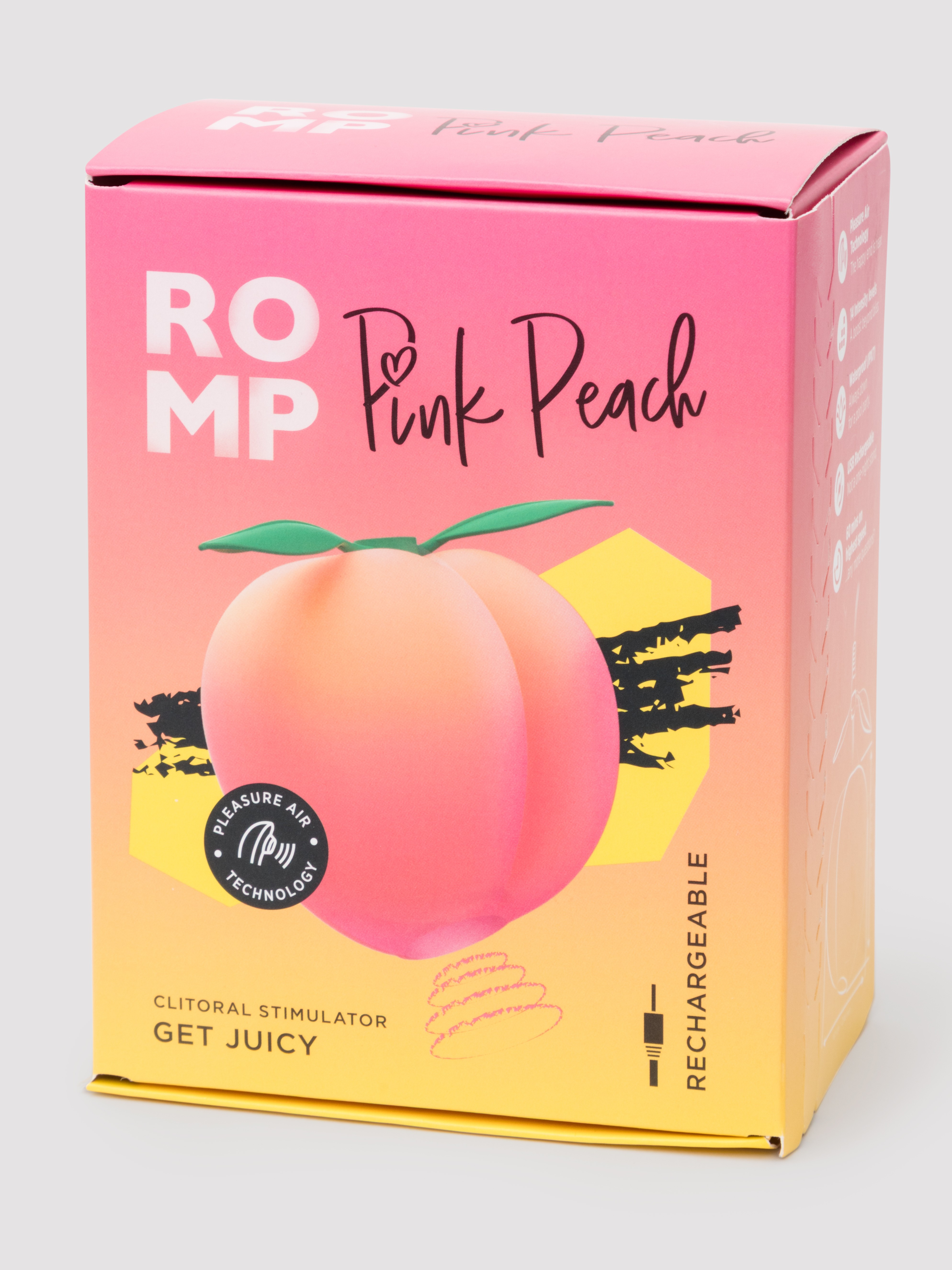 ROMP Pink Peach Rechargeable Clitoral Stimulator, Orange, hi-res