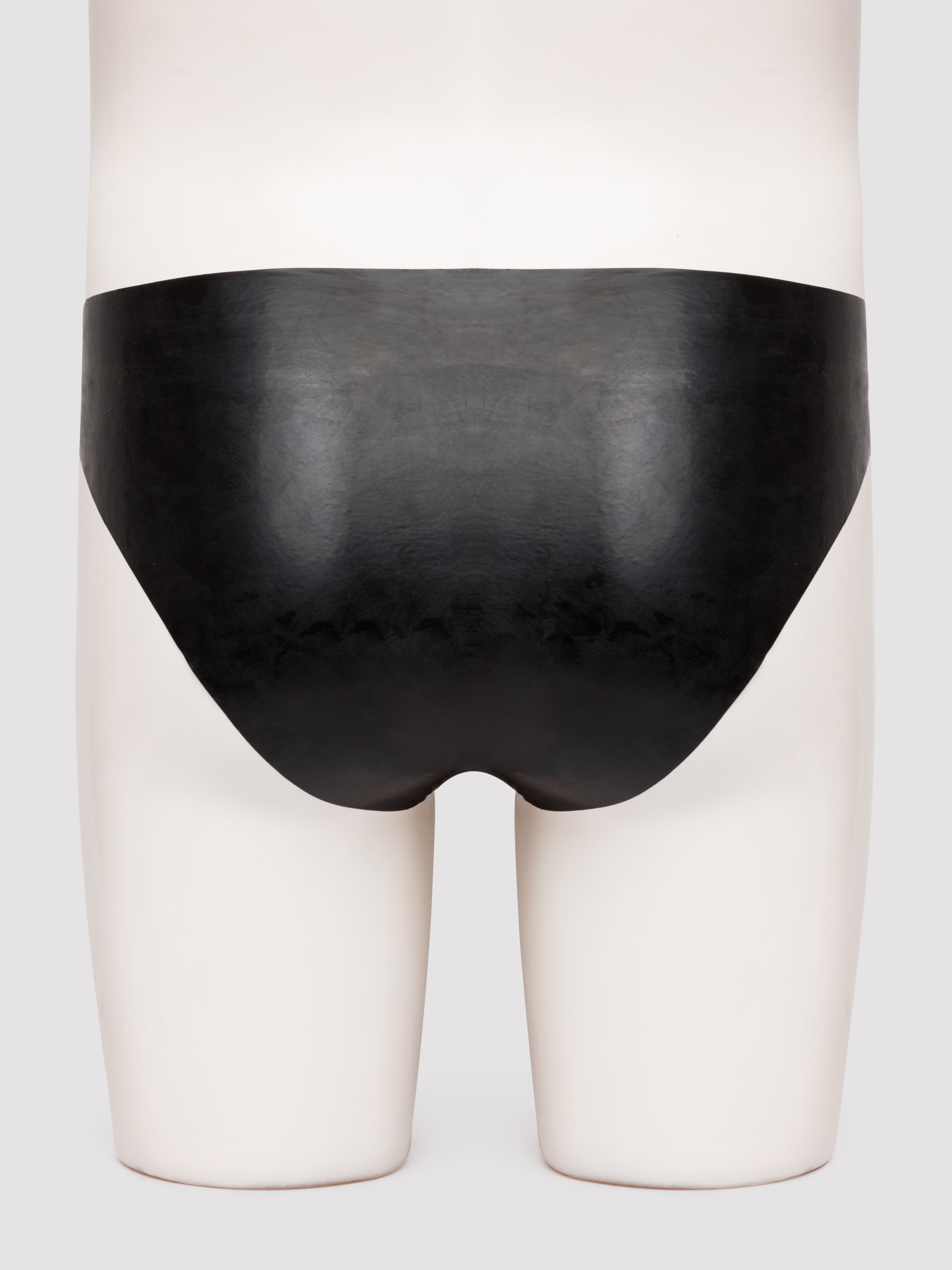Latex Pants with Erection Opening, Black, hi-res