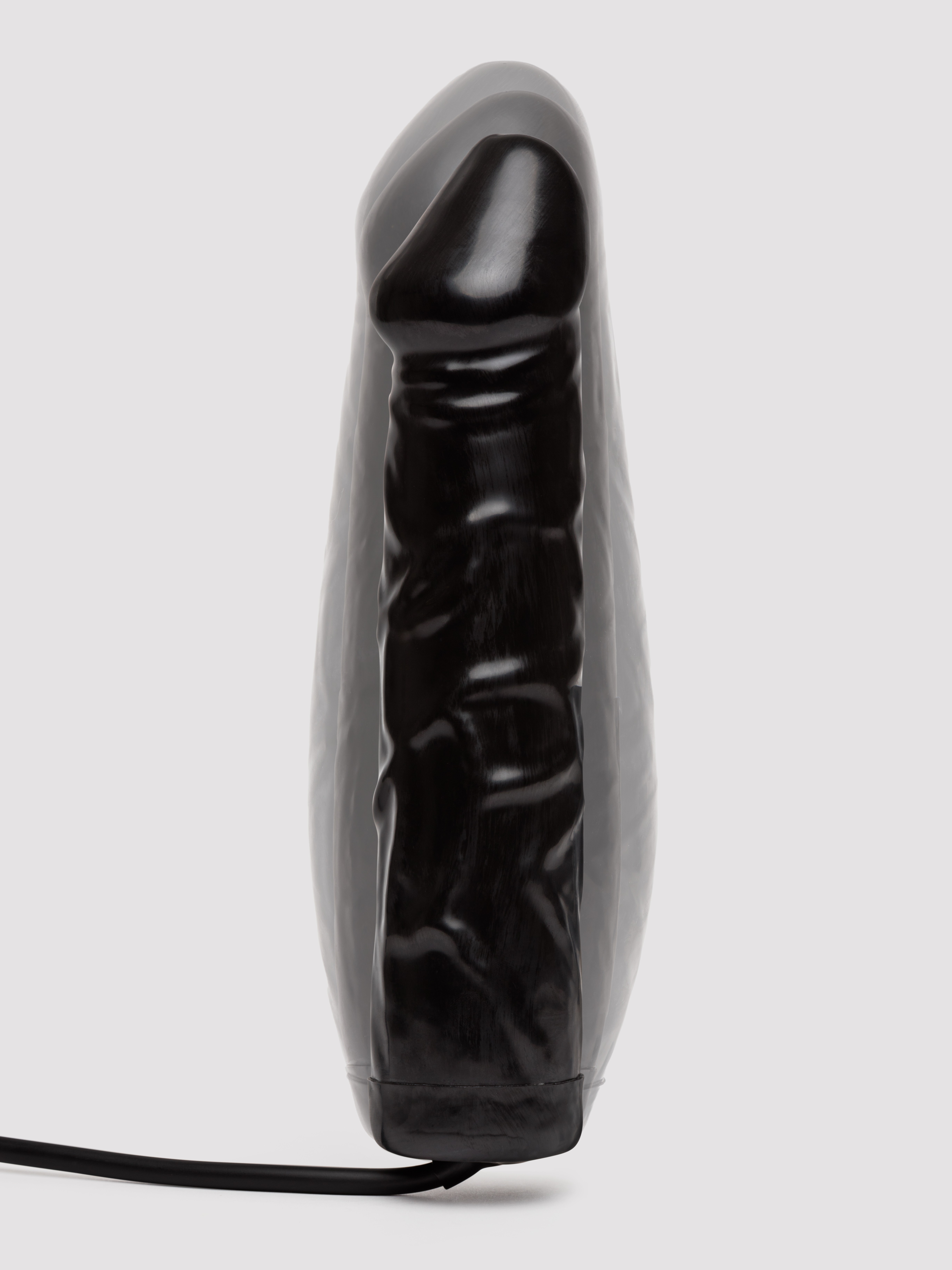 Inflatable Large Realistic Dildo 9 Inch, Black, hi-res