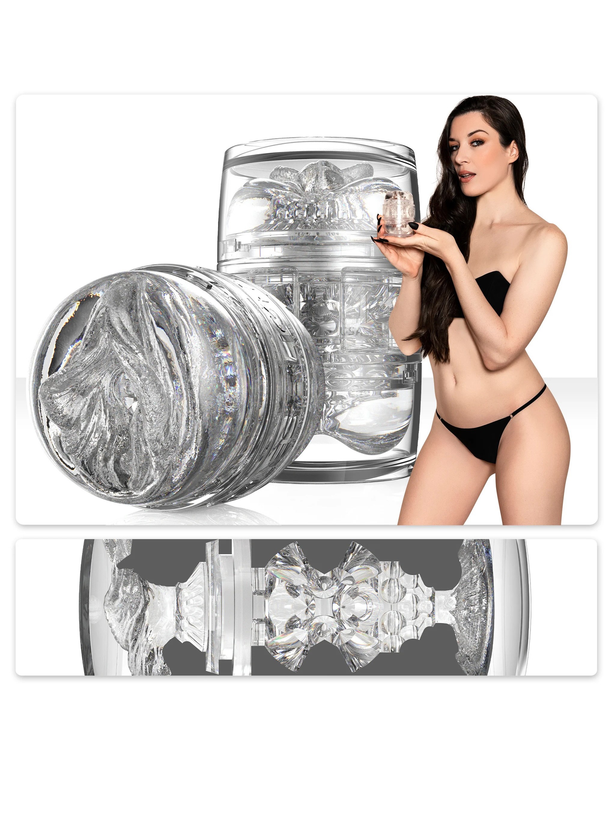 Image of Fleshlight Quickshot Stoya Destroya Textured Male Masturbator - Clear