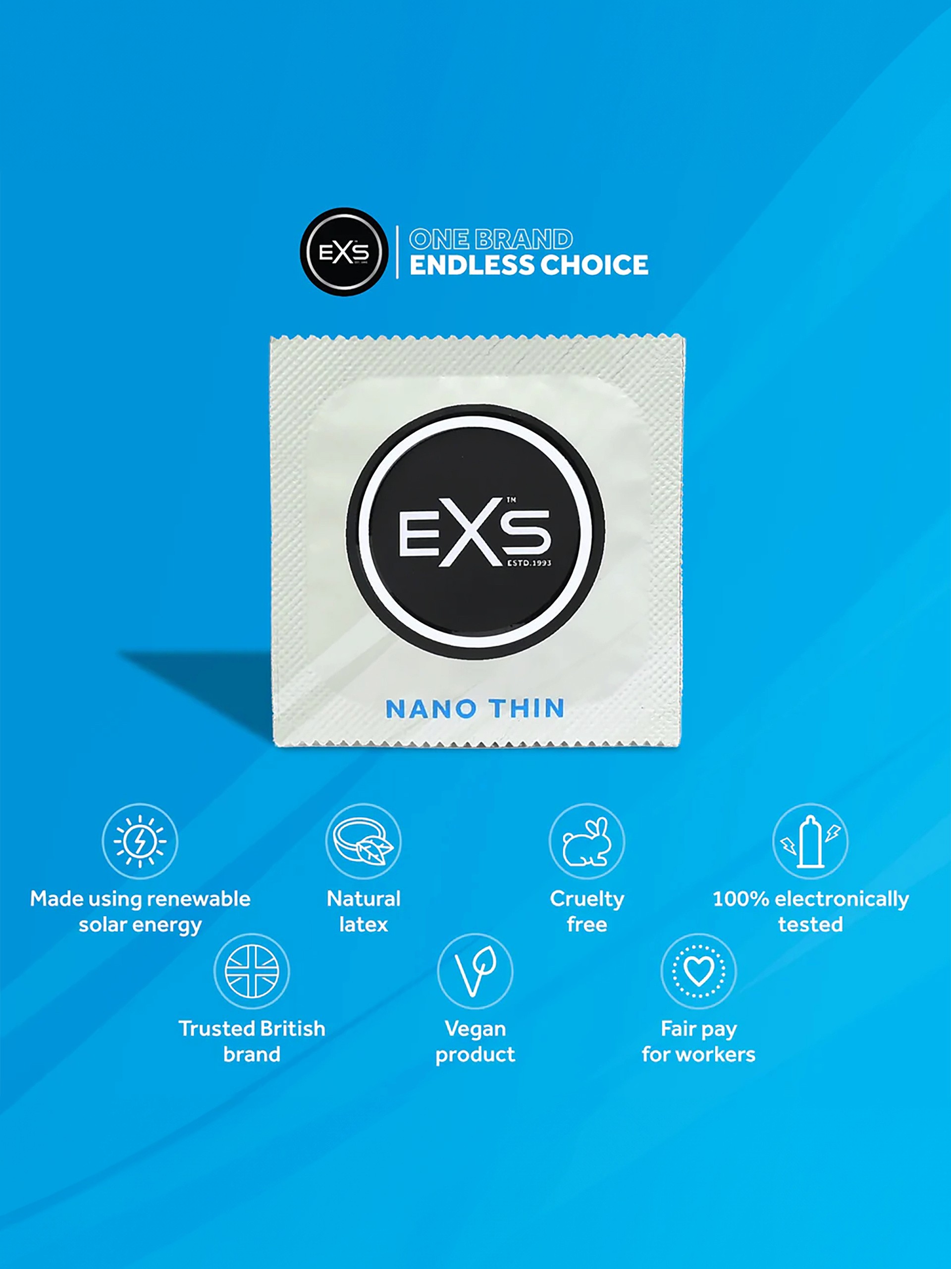 EXS Nano Thin Condoms (48 pack), , hi-res