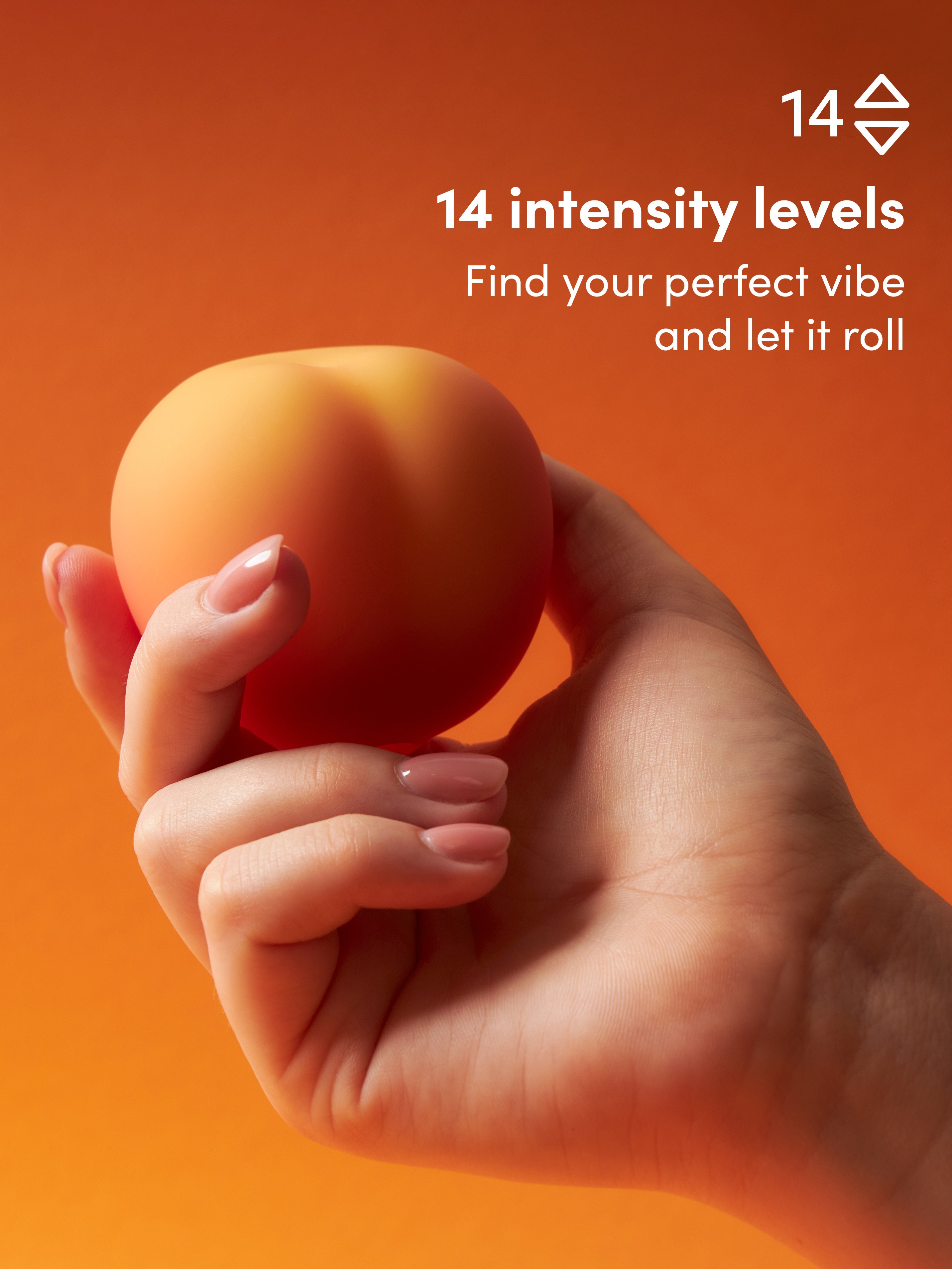 Womanizer Peach Toy Rechargeable Clitoral Stimulator, Orange, hi-res