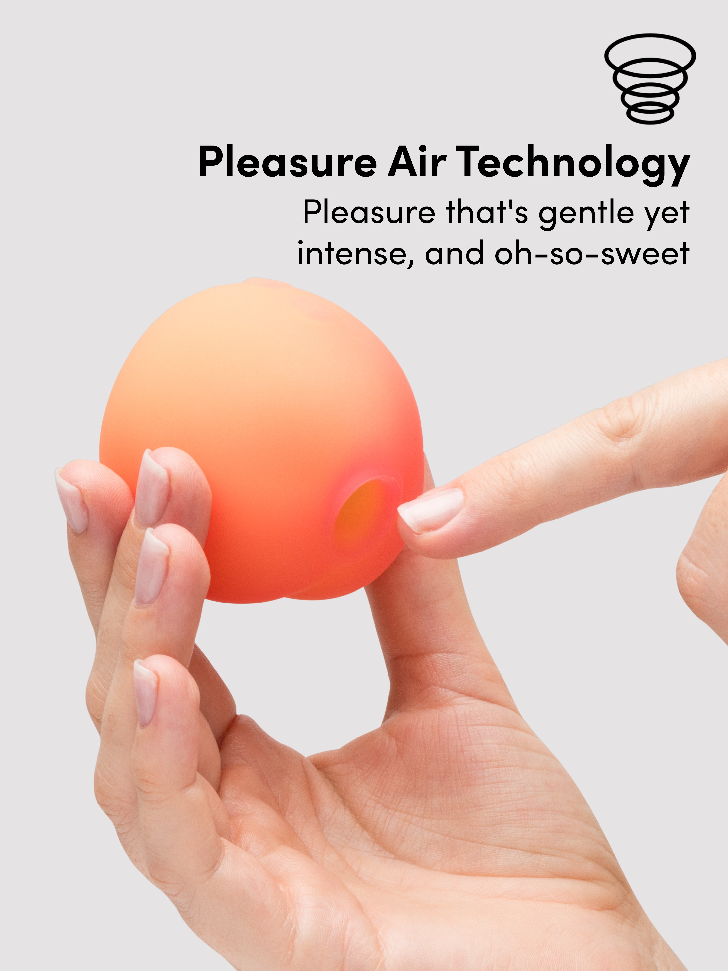 Womanizer Peach Toy Rechargeable Clitoral Stimulator, Orange, hi-res