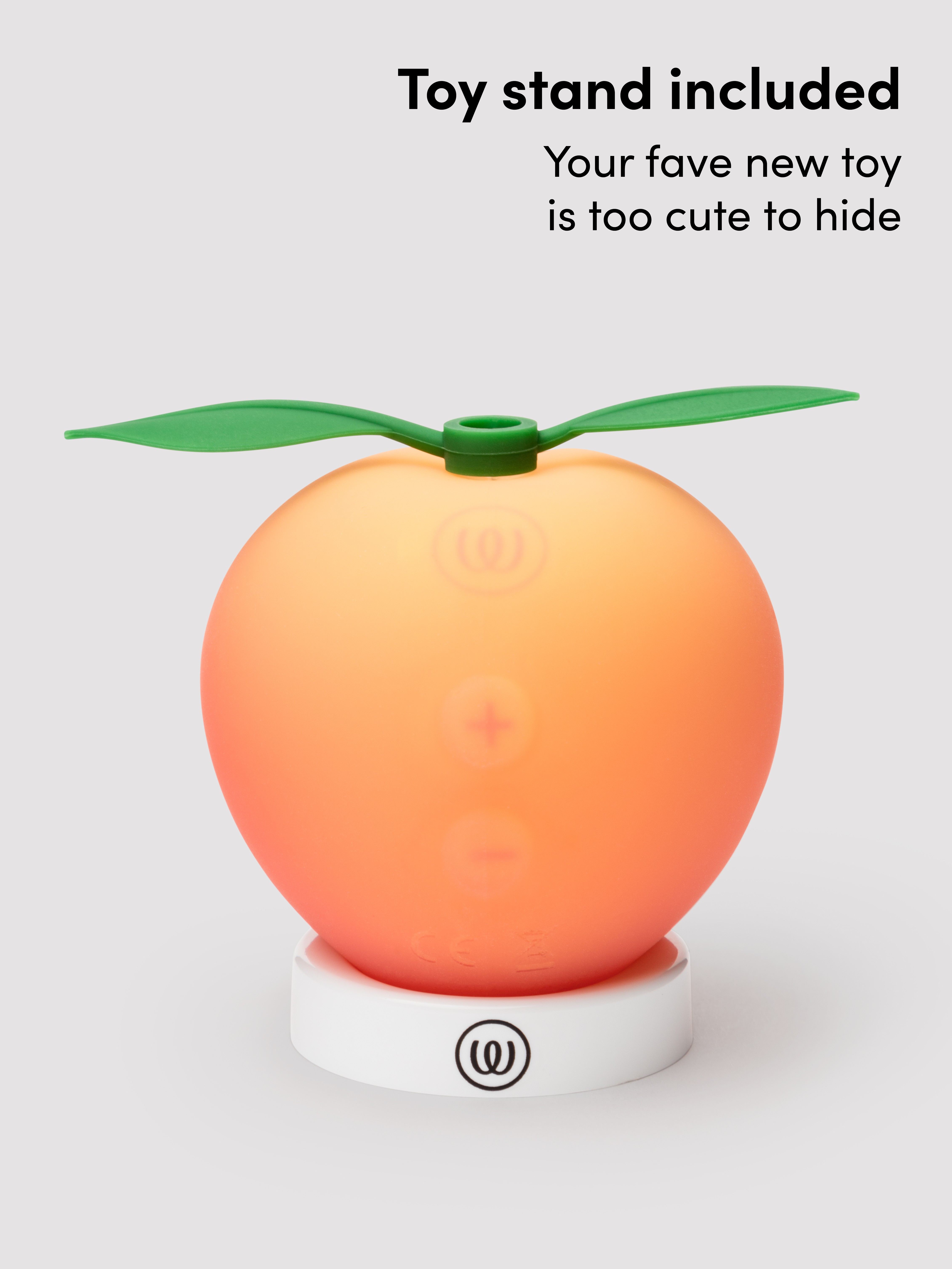 Womanizer Peach Toy Rechargeable Clitoral Stimulator, Orange, hi-res