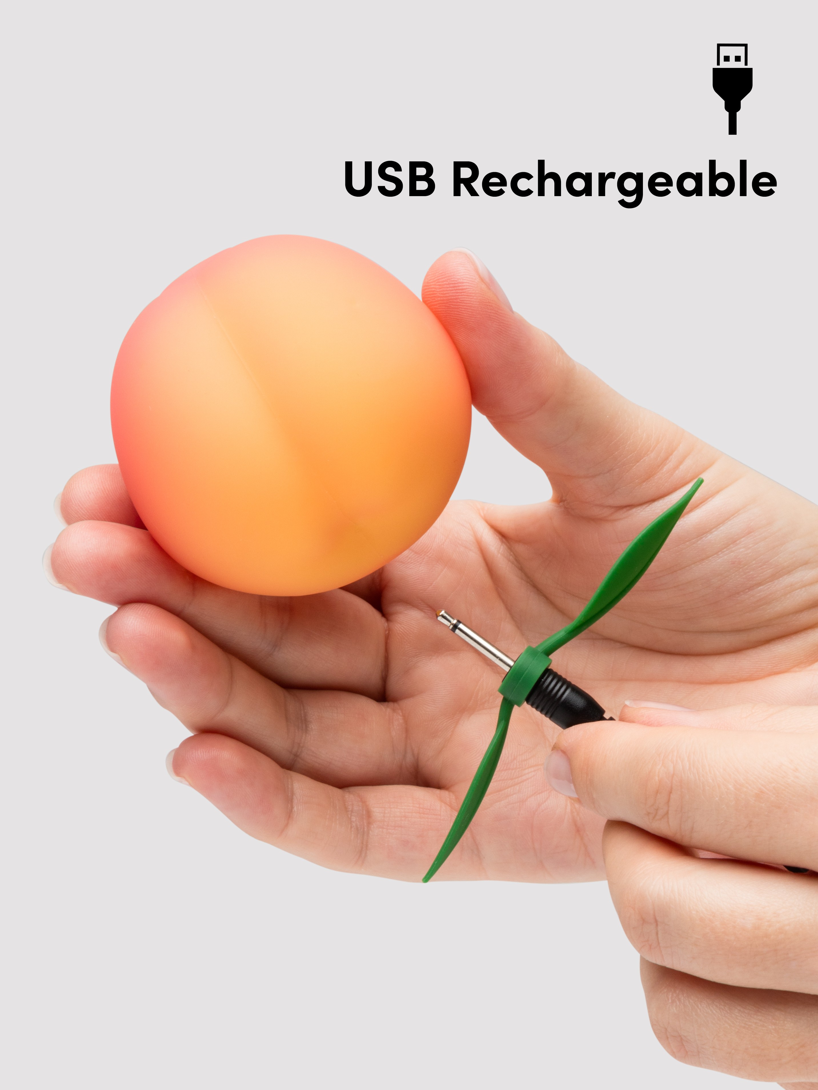 Womanizer Peach Toy Rechargeable Clitoral Stimulator, Orange, hi-res