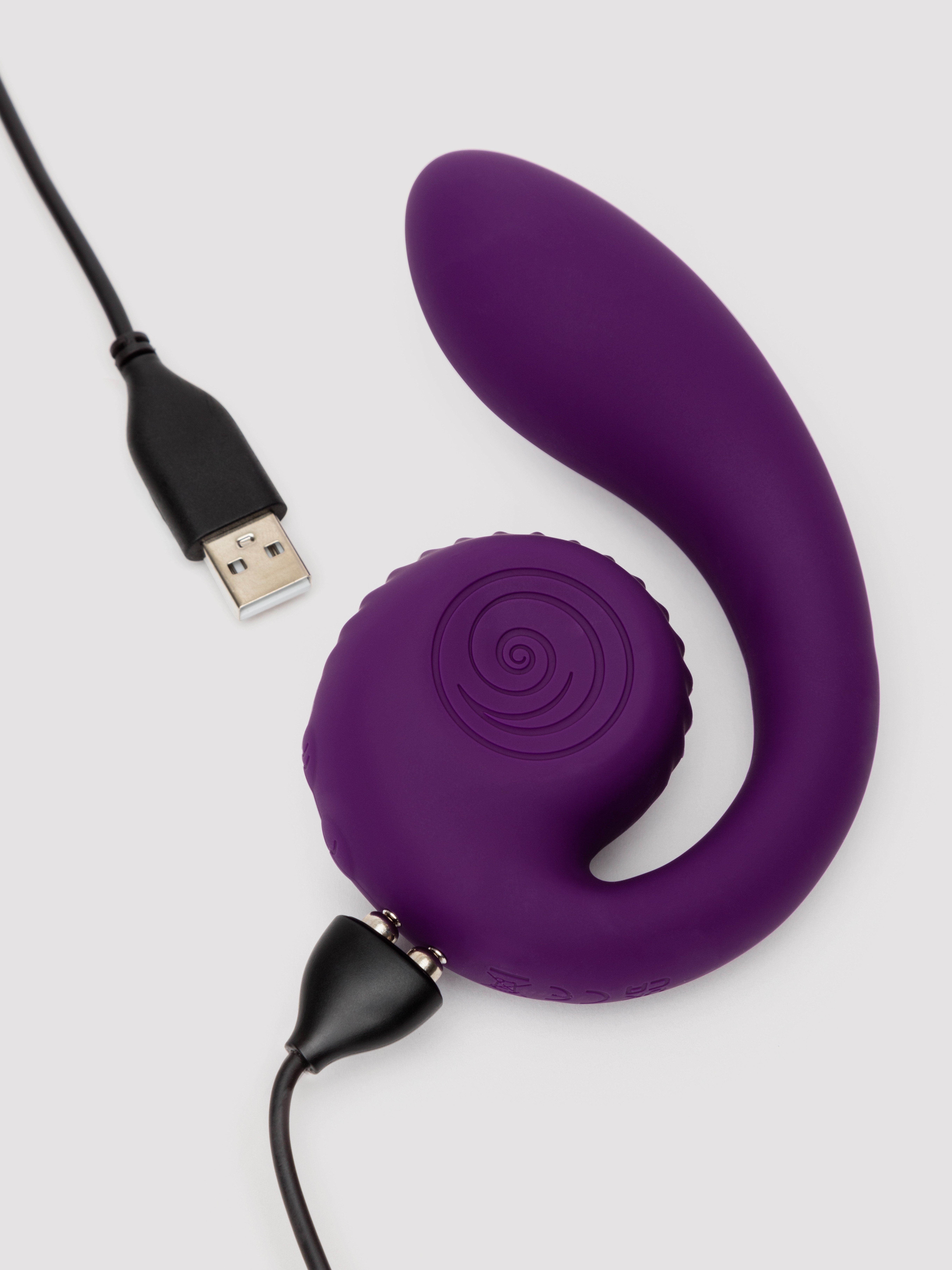 Snail Vibe Gizi Rechargeable Dual Stimulation Curve Vibrator, Purple, hi-res