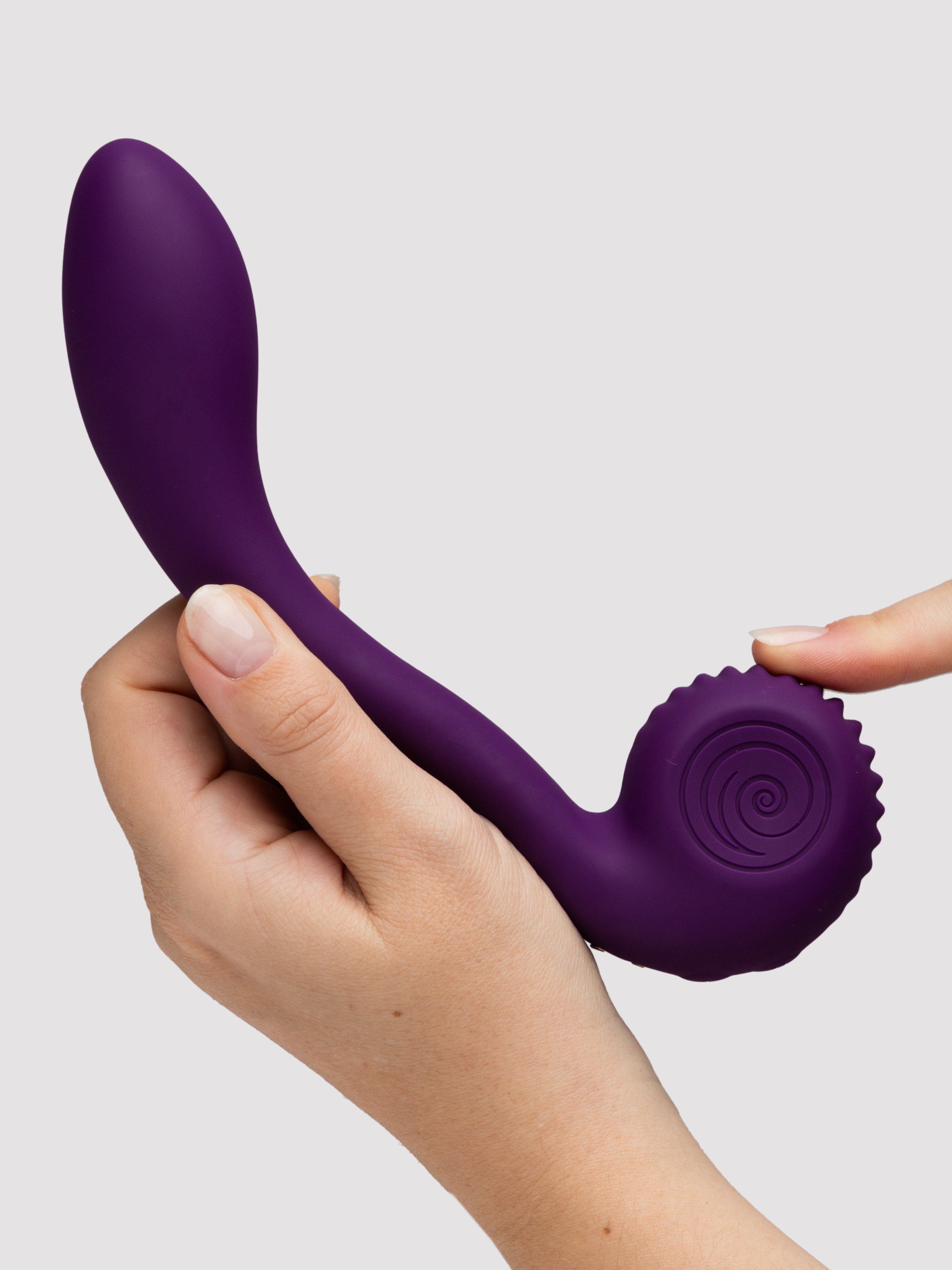 Snail Vibe Gizi Rechargeable Dual Stimulation Curve Vibrator, Purple, hi-res