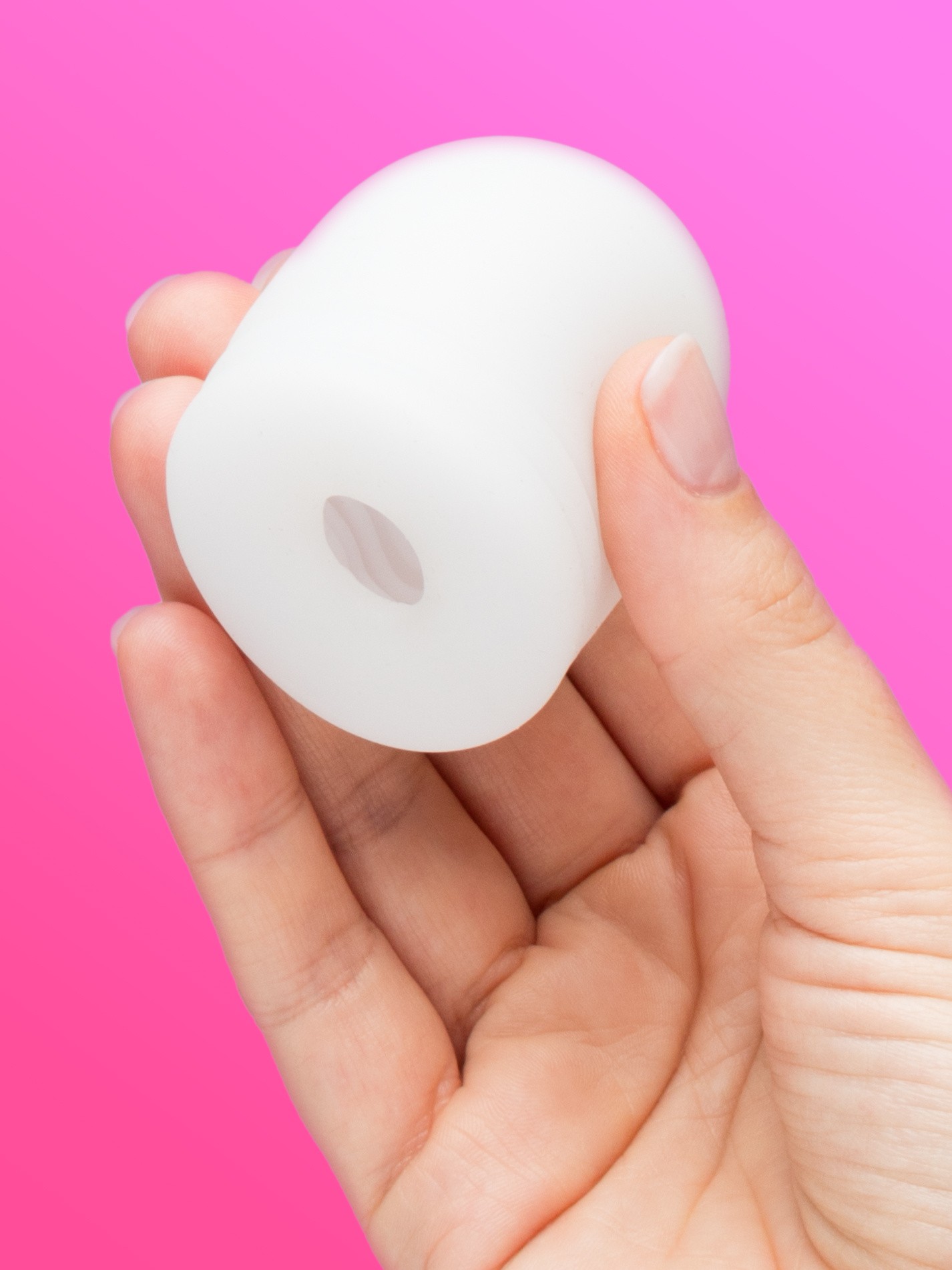 Lovehoney Textured Male Masturbator Egg, Clear, hi-res