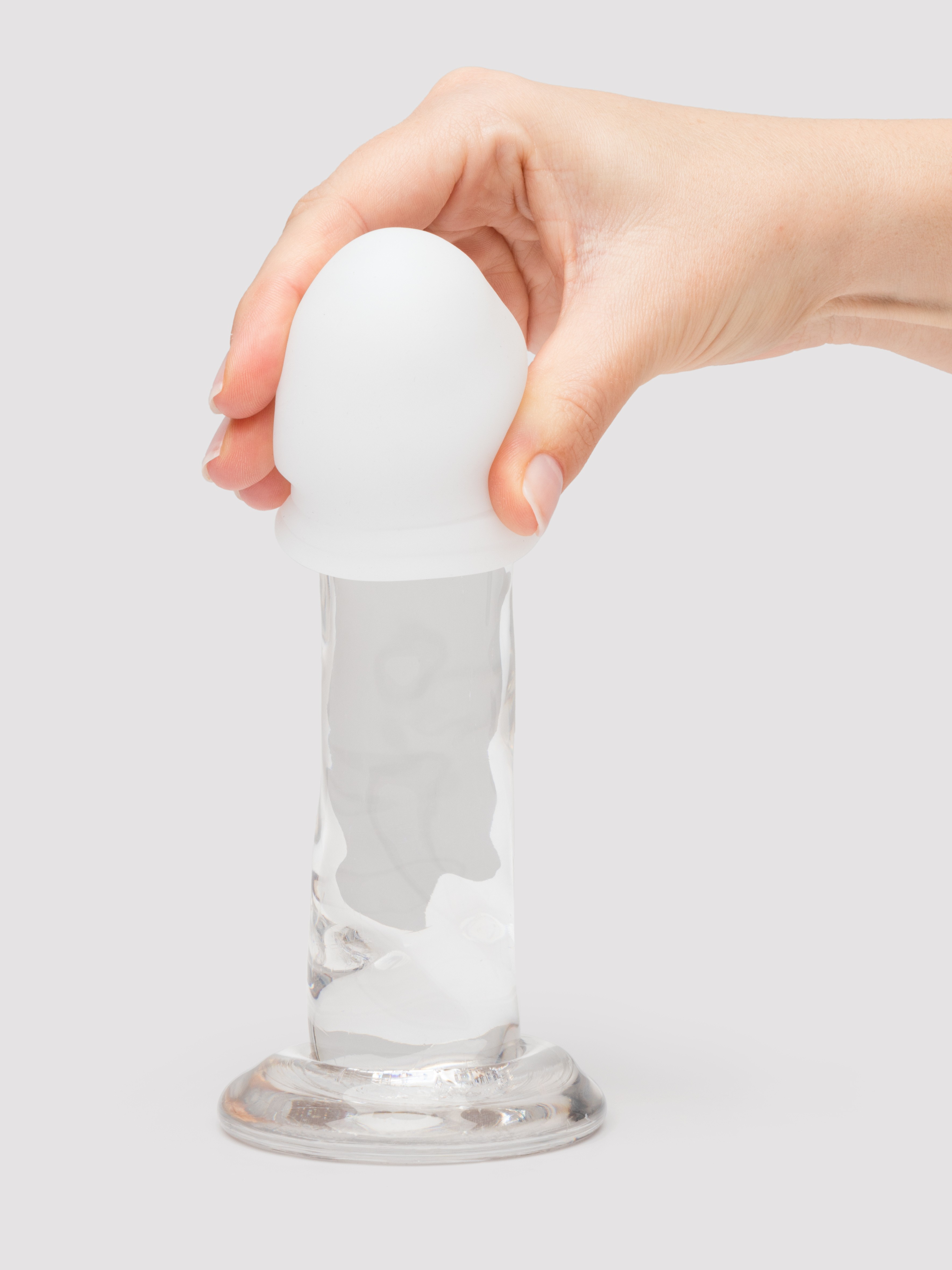Lovehoney Textured Male Masturbator Egg, Clear, hi-res