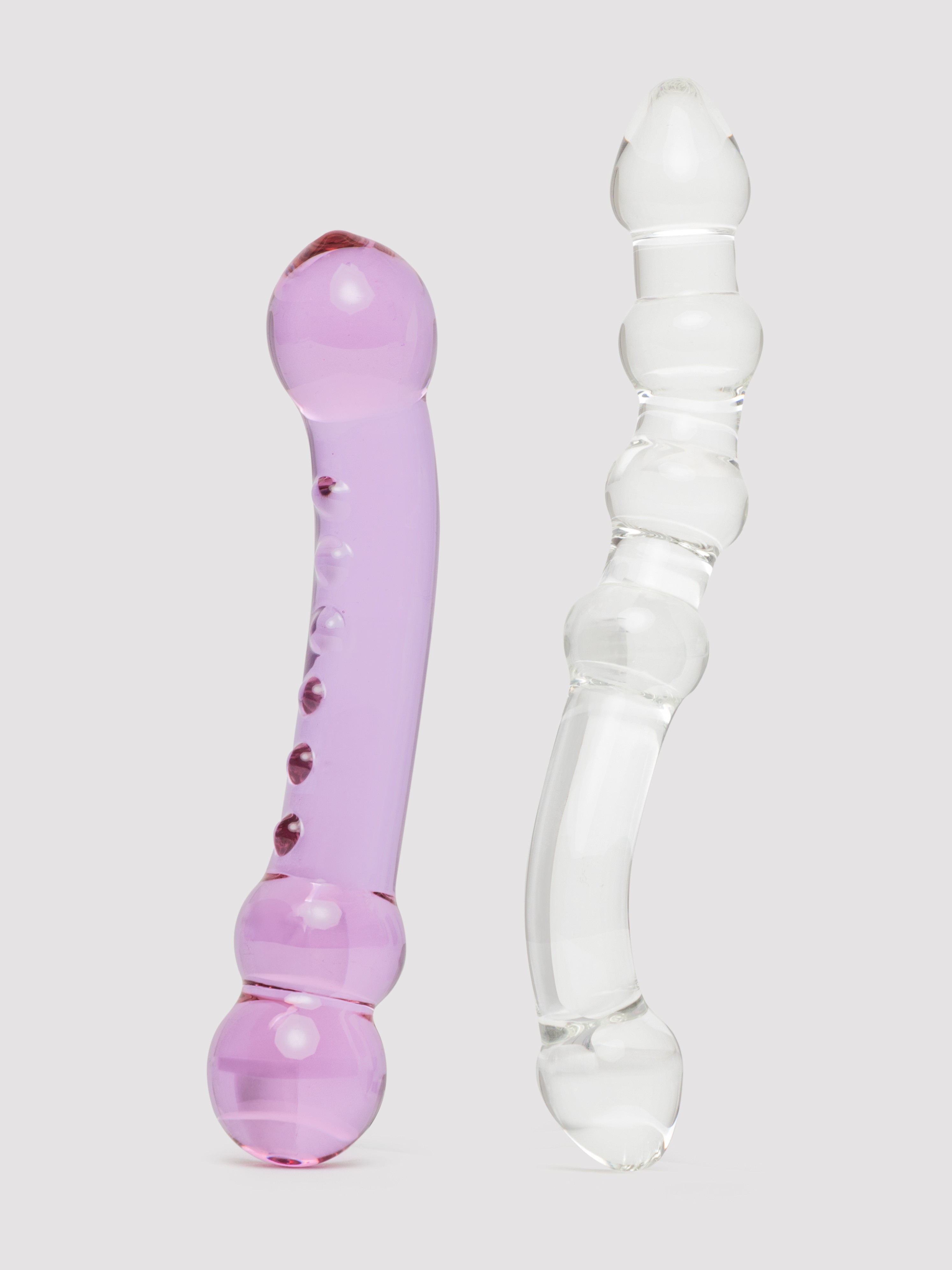 Lovehoney Glass Dildo Set, Clear, hi-res