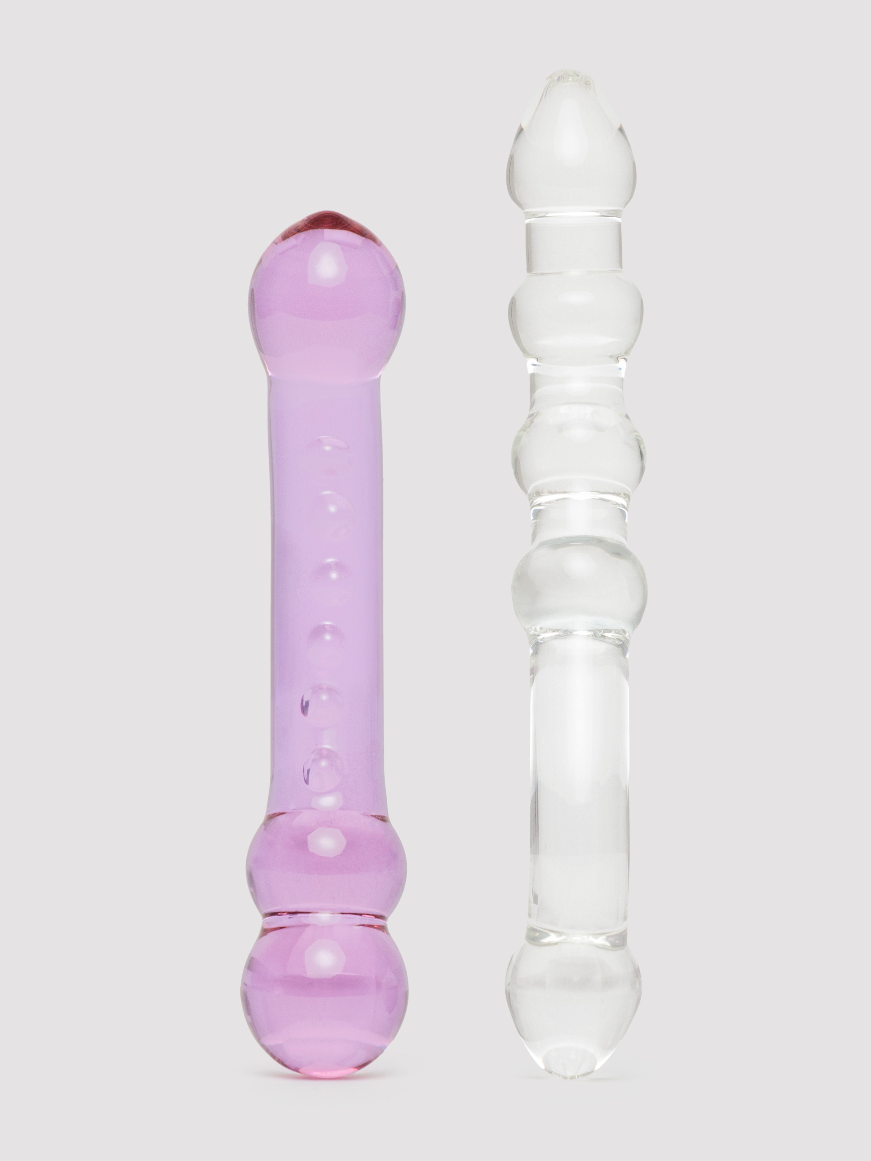 Lovehoney Glass Dildo Set, Clear, hi-res