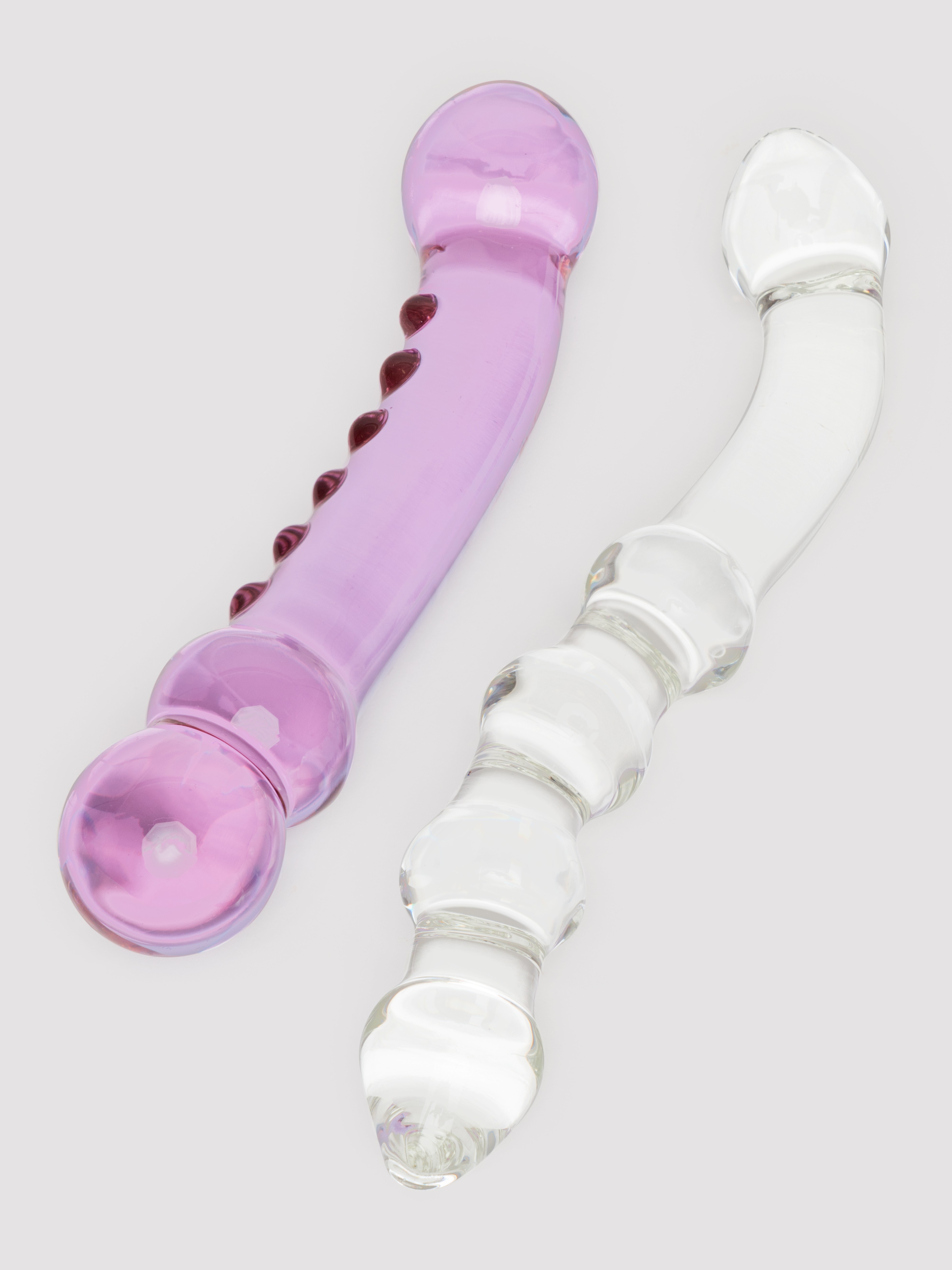 Lovehoney Glass Dildo Set, Clear, hi-res