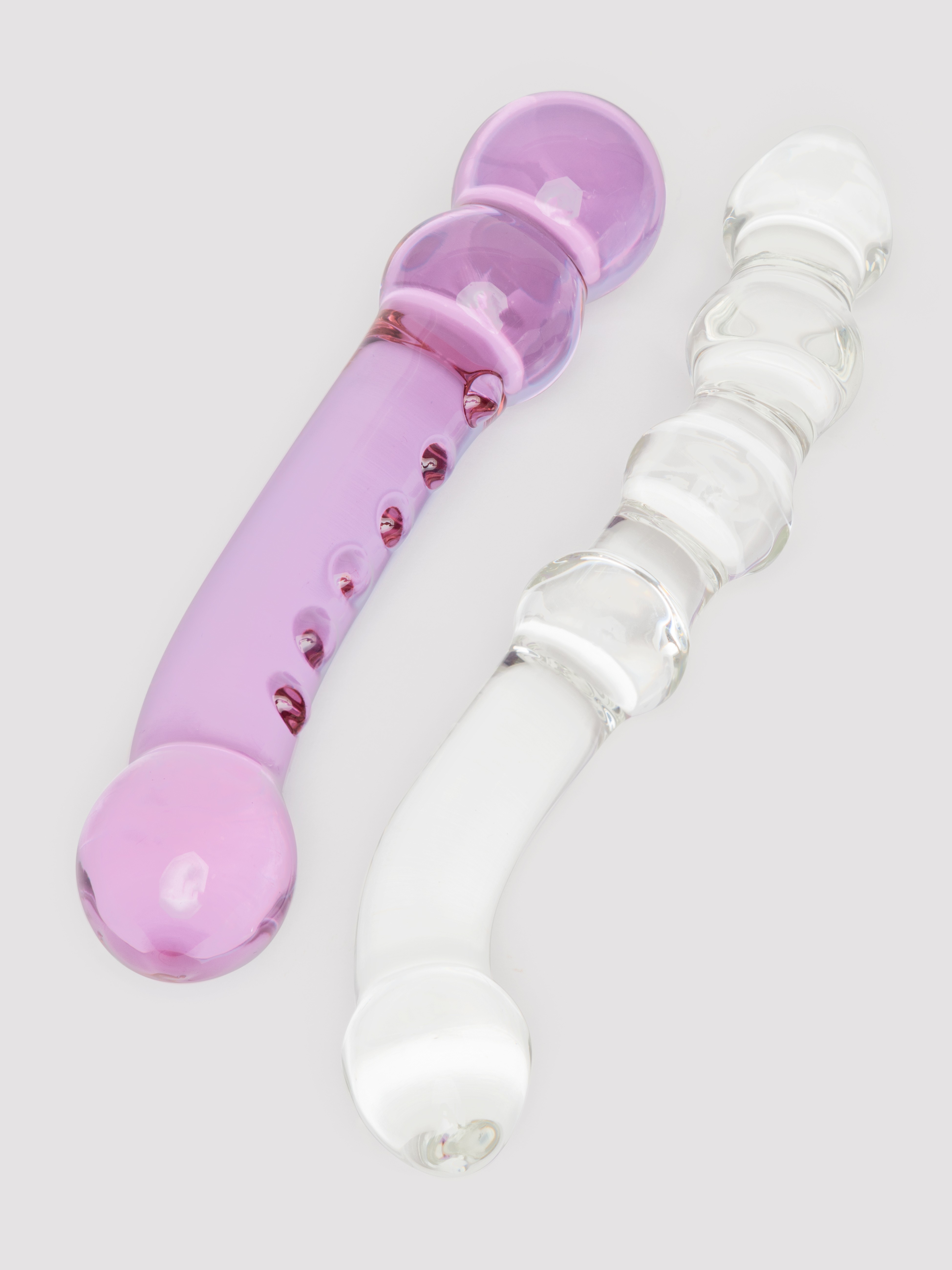 Lovehoney Glass Dildo Set, Clear, hi-res