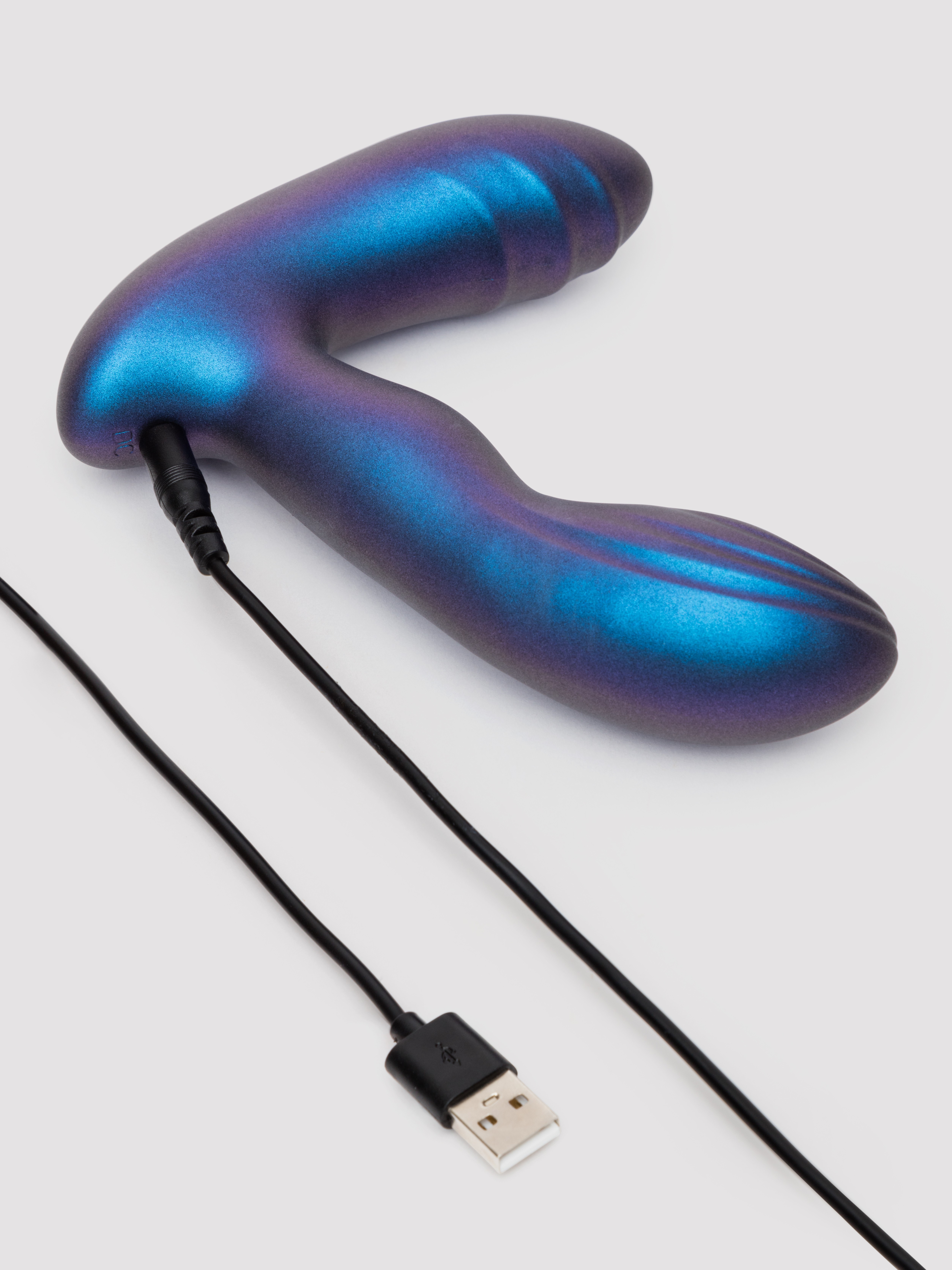 Hueman Tapping Rechargeable Prostate Massager , Purple, hi-res