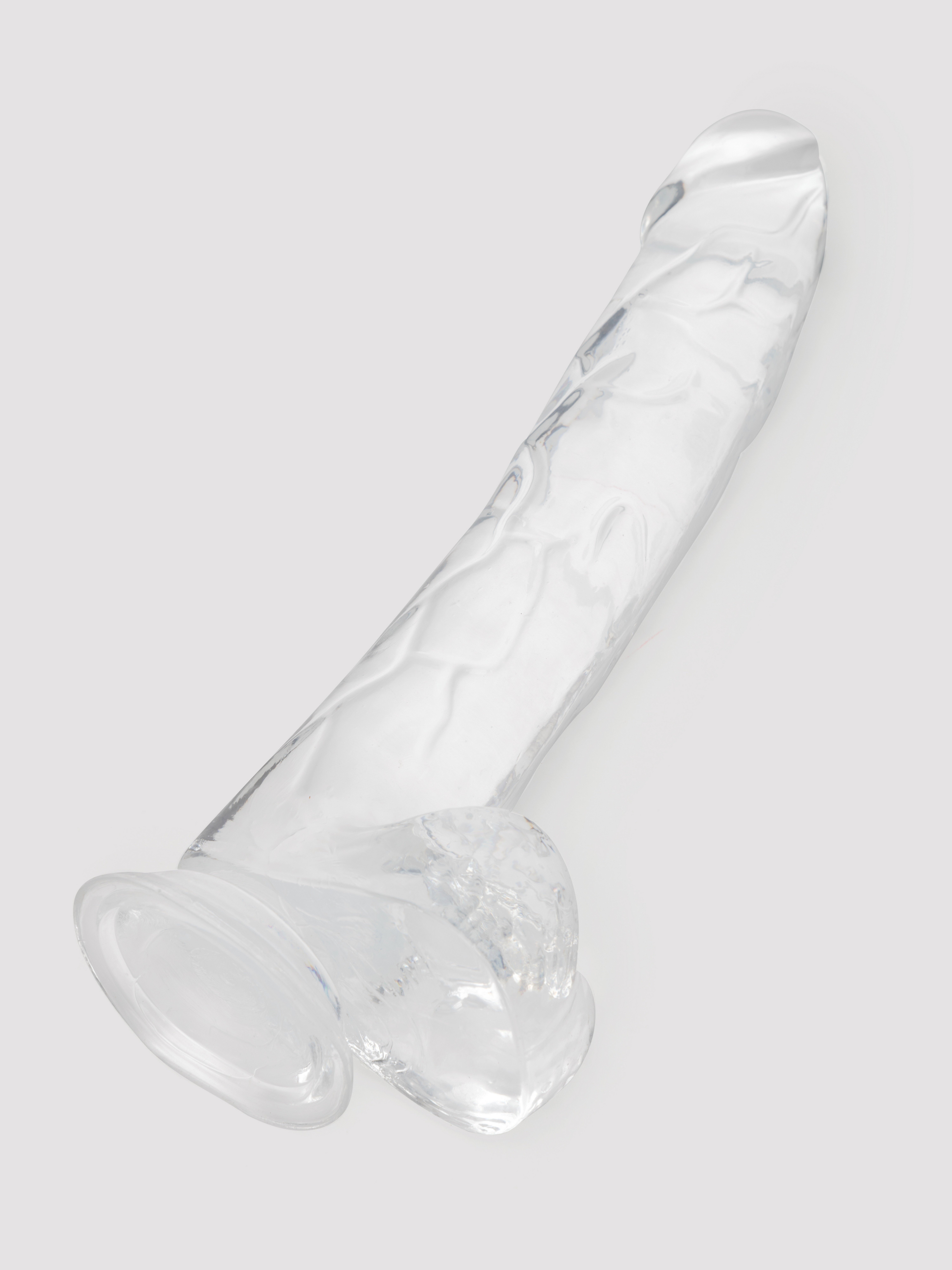 King Cock Realistic Large Suction Cup Dildo 10 Inch Clear, Clear, hi-res
