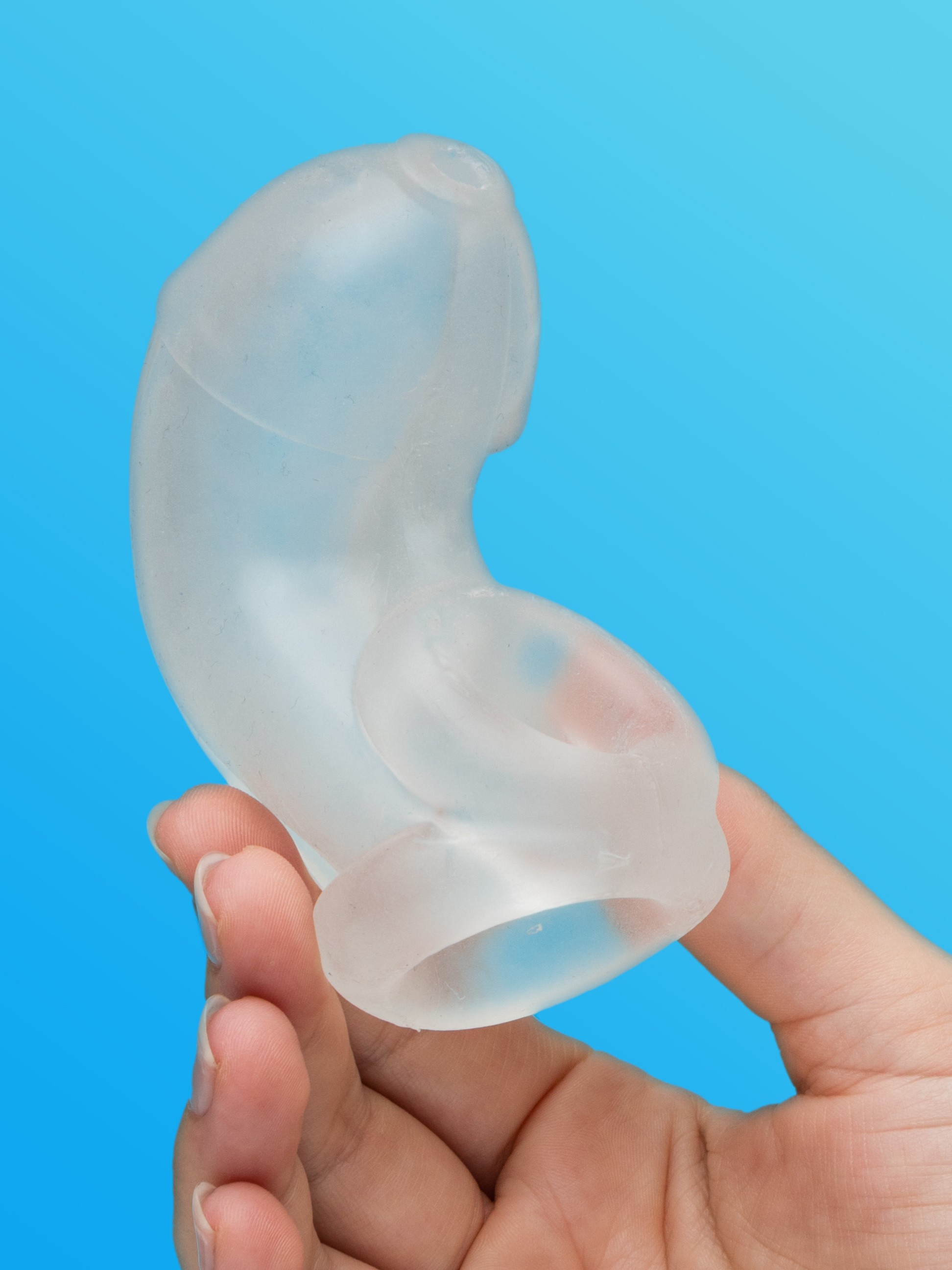 Oxballs COCK-LOCK Clear Flexible Chastity Cage , Clear, hi-res