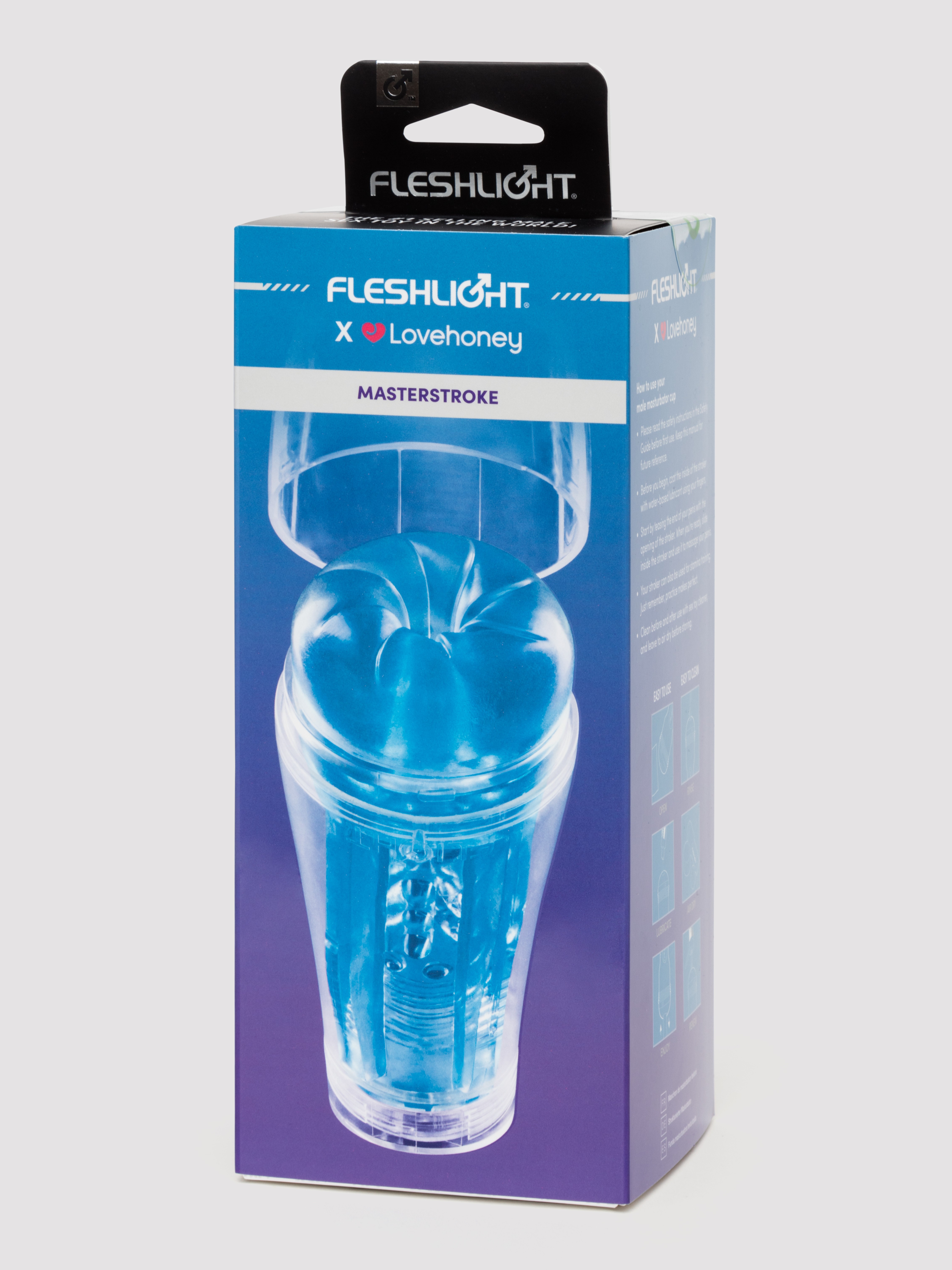 Fleshlight X Lovehoney Masterstroke Male Masturbator, Blue, hi-res
