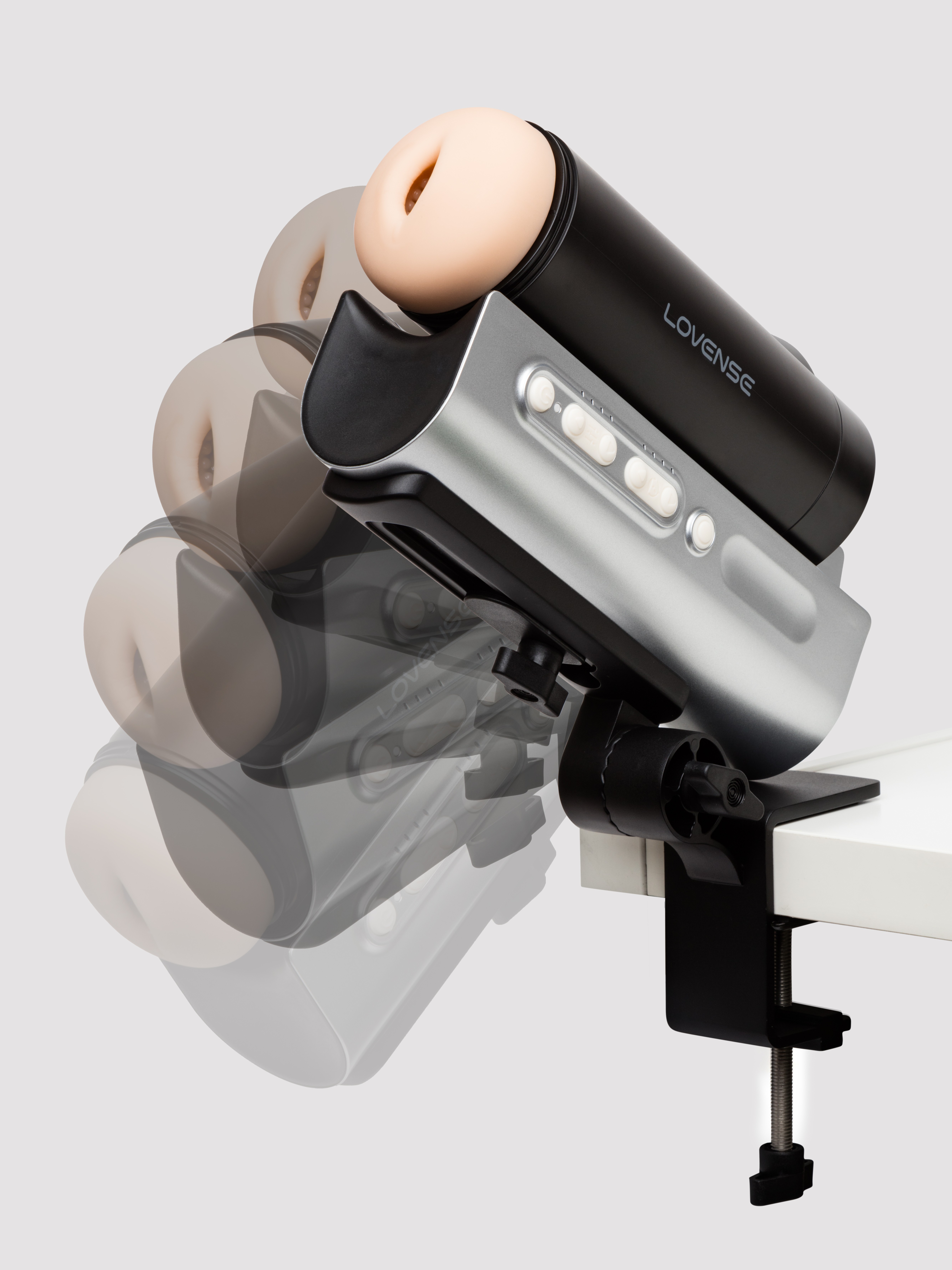 Lovense Solace Pro A.I. Powered Rechargeable Thrusting Masturbator, Black, hi-res